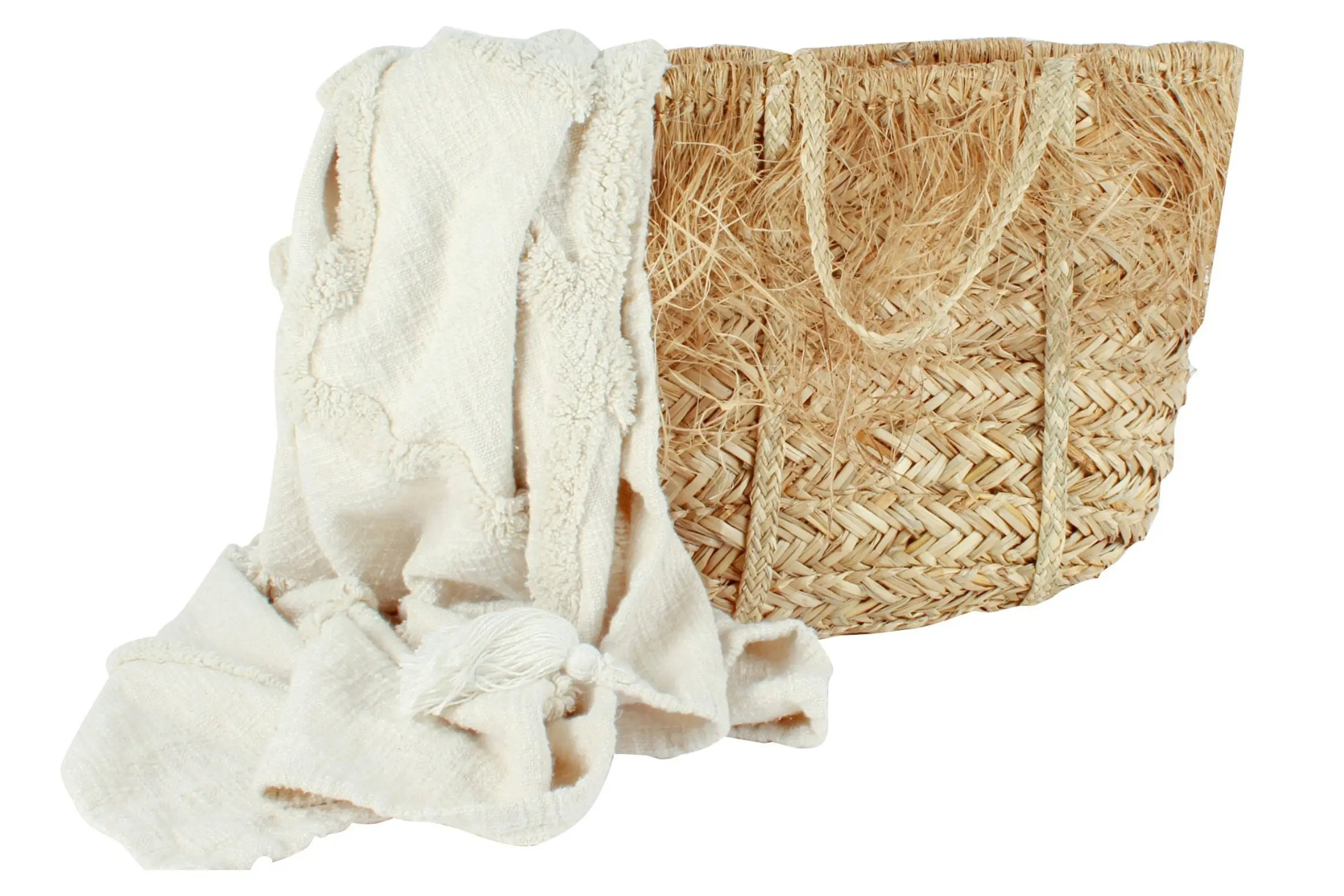 Lara Fringed Seagrass Bag