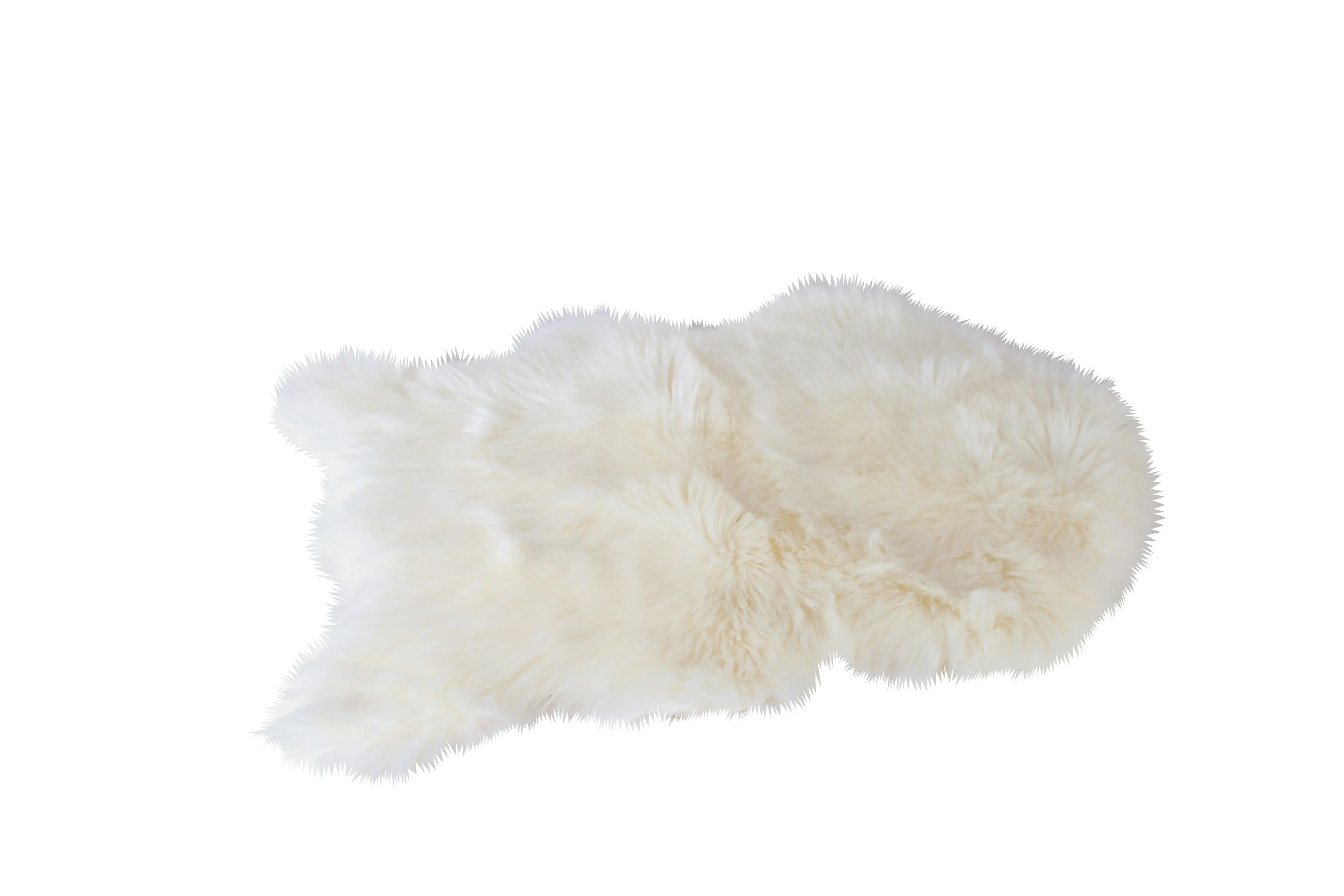 Luxe Emery Faux Pelt White 90 x 60 cm