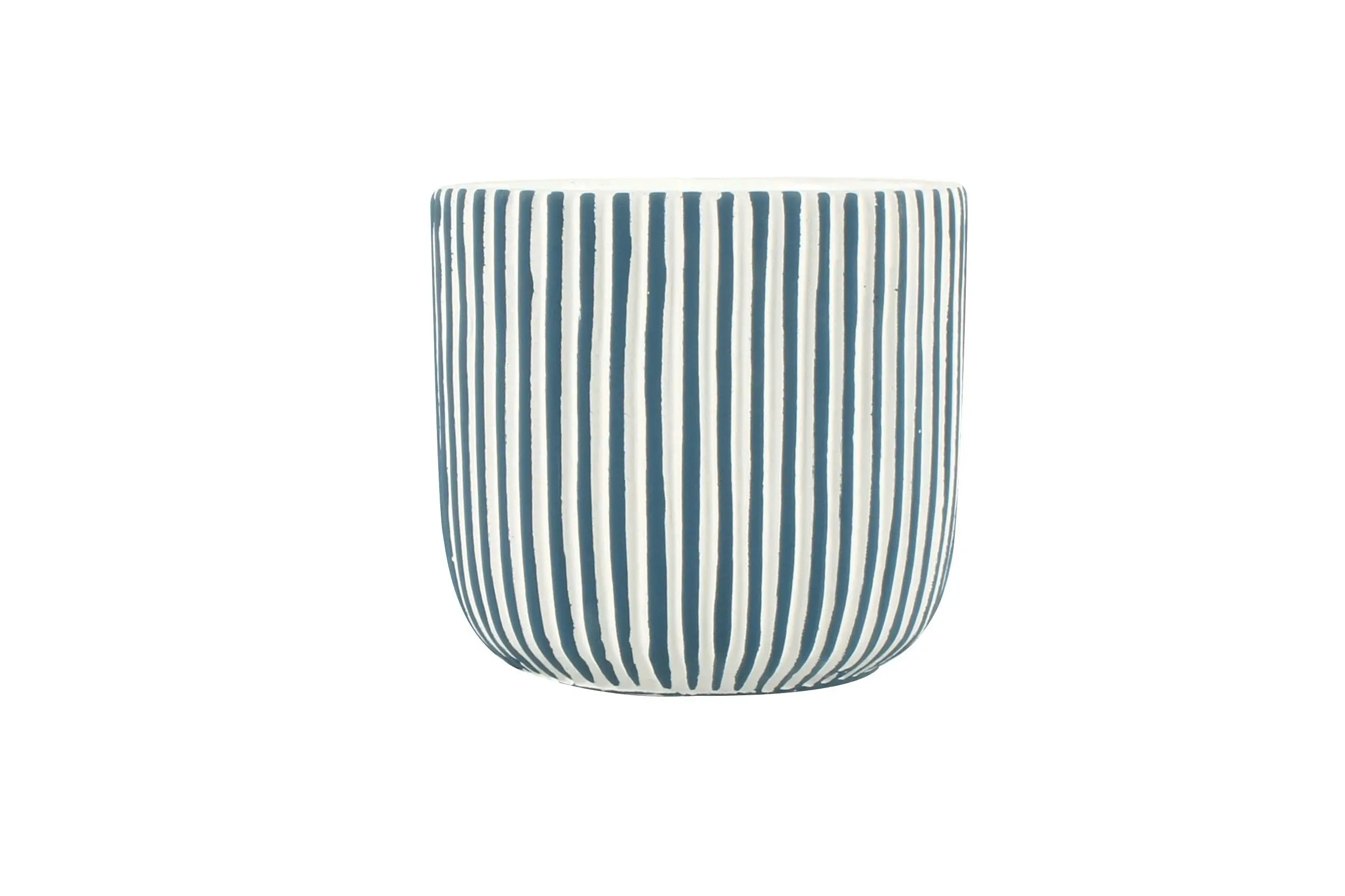 Jade Stripe Pot 13.6 x 13.6 x 12.6 cm