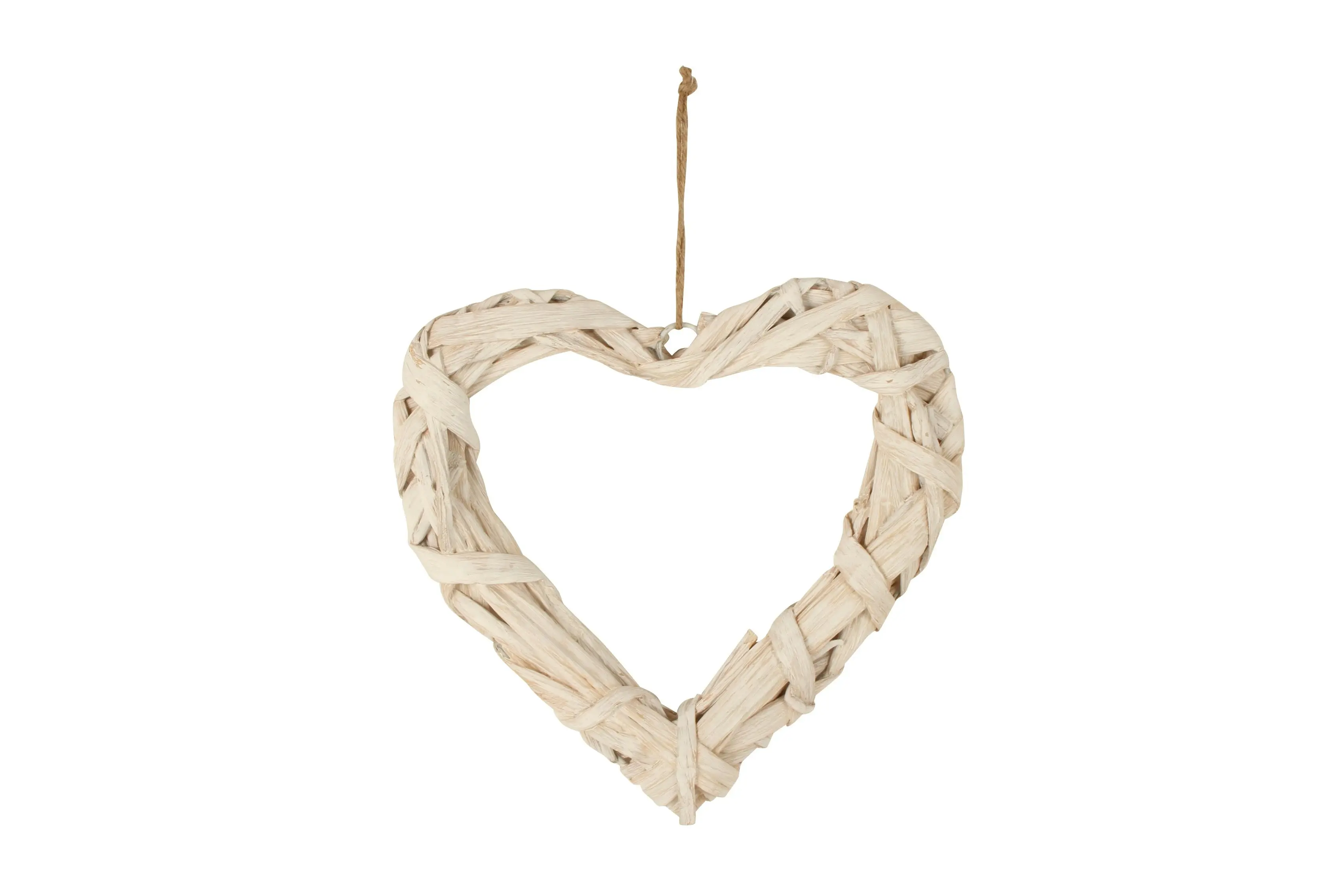 Duke Wrapped Heart Wall Deco Rattan 35 x 35 x 5cm