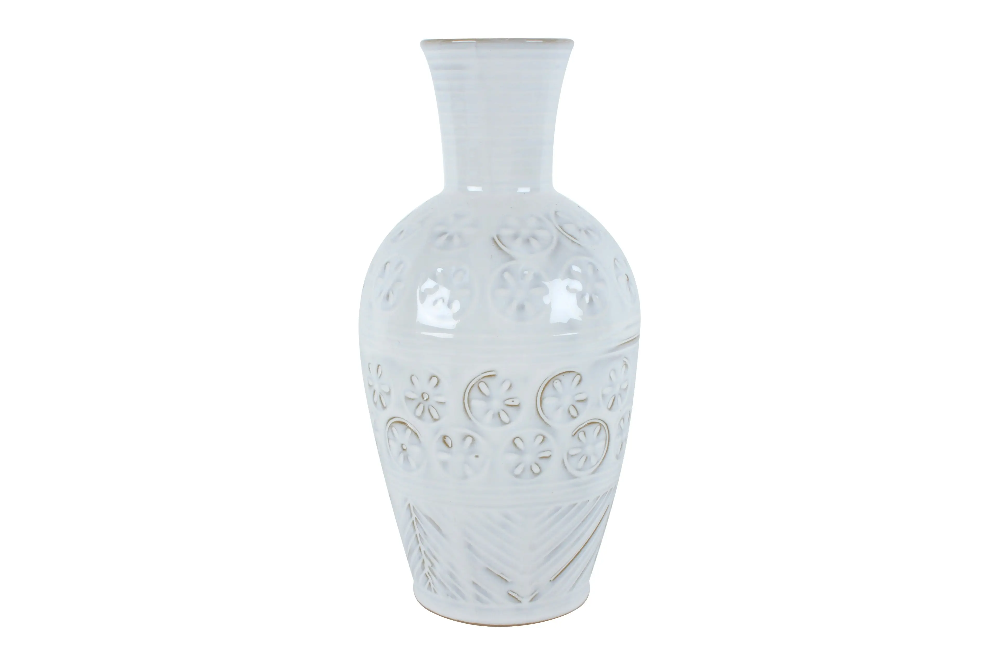 Bobi Floral Olpe Vase Stone 27 x 14 x 14 cm