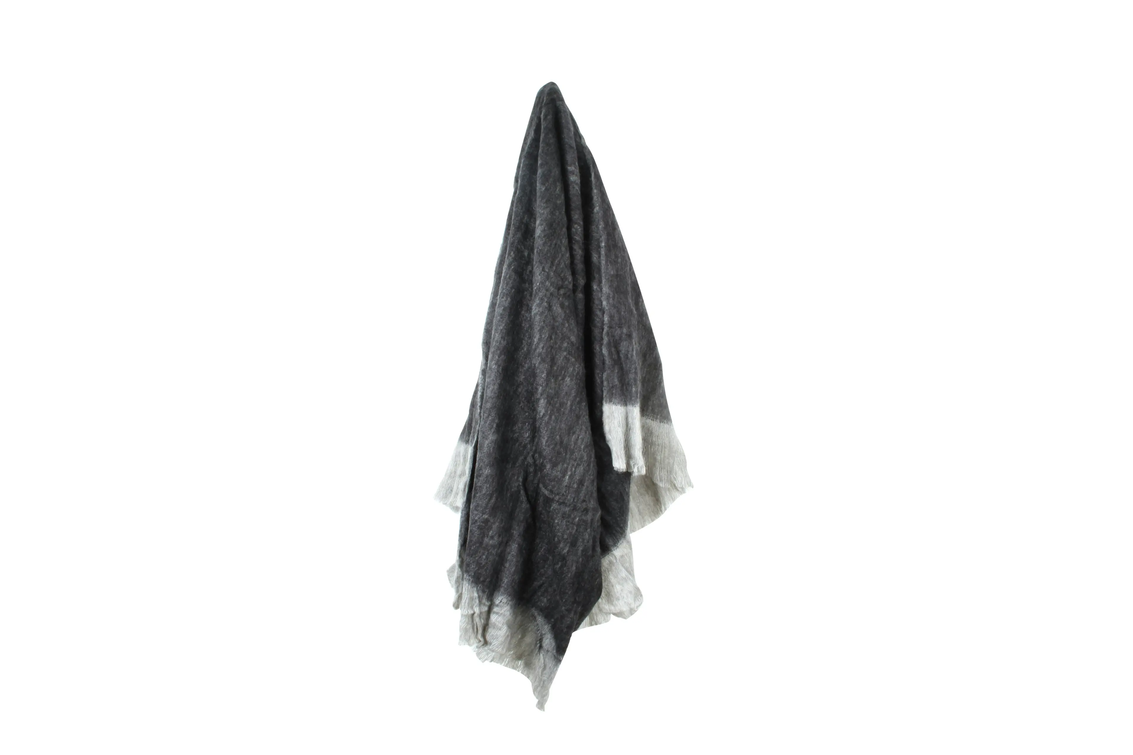 Maeve Faux Mohair Throw With Fringing