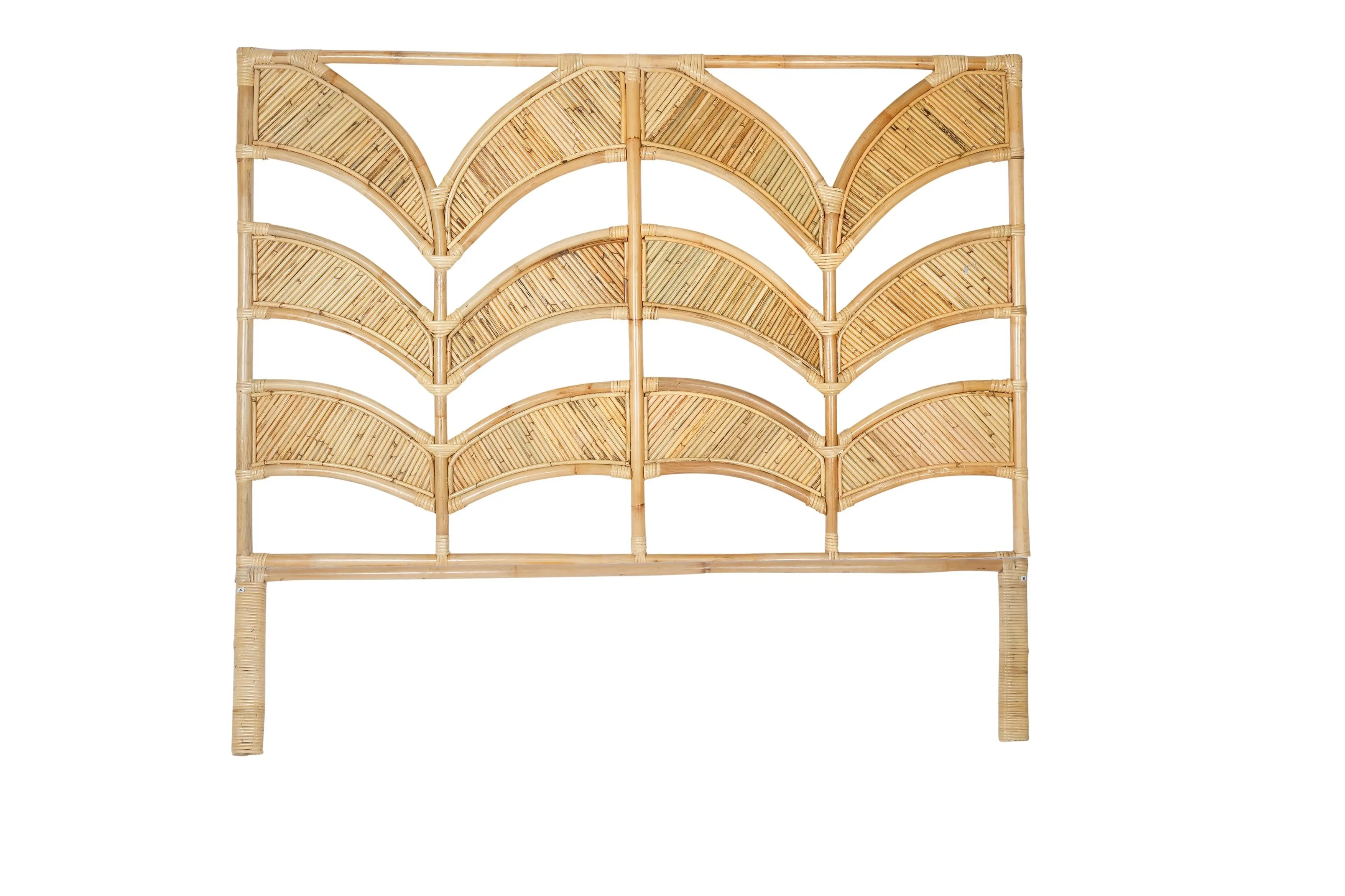 Bebe Wave Rattan Bed Headboard Queen Size