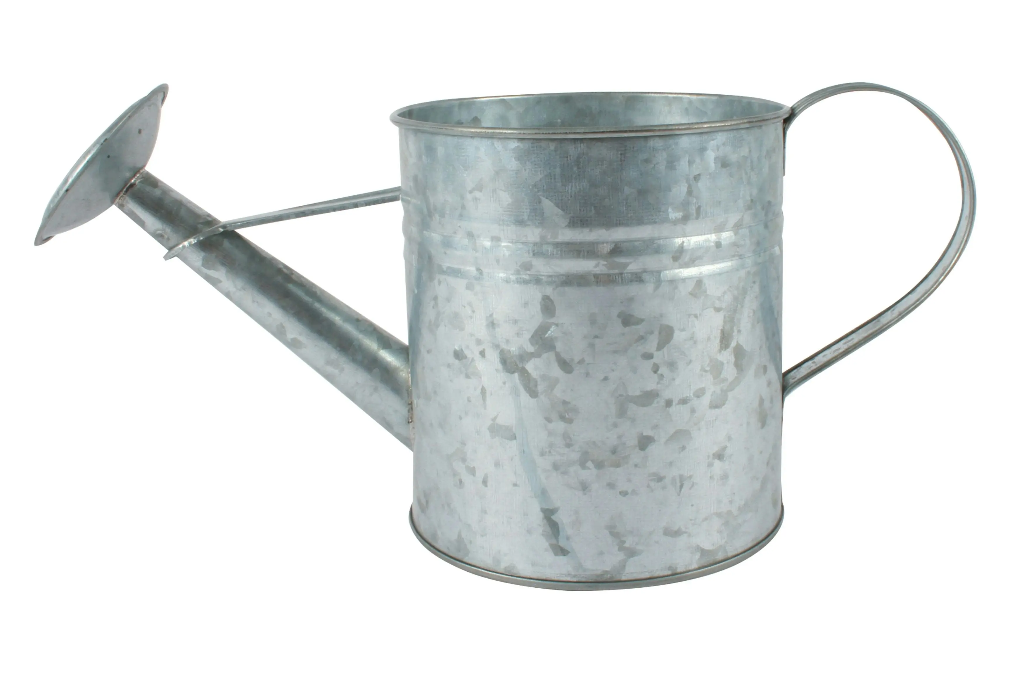 Antiqued Silver Watering Can Planter 16 x 15 cm