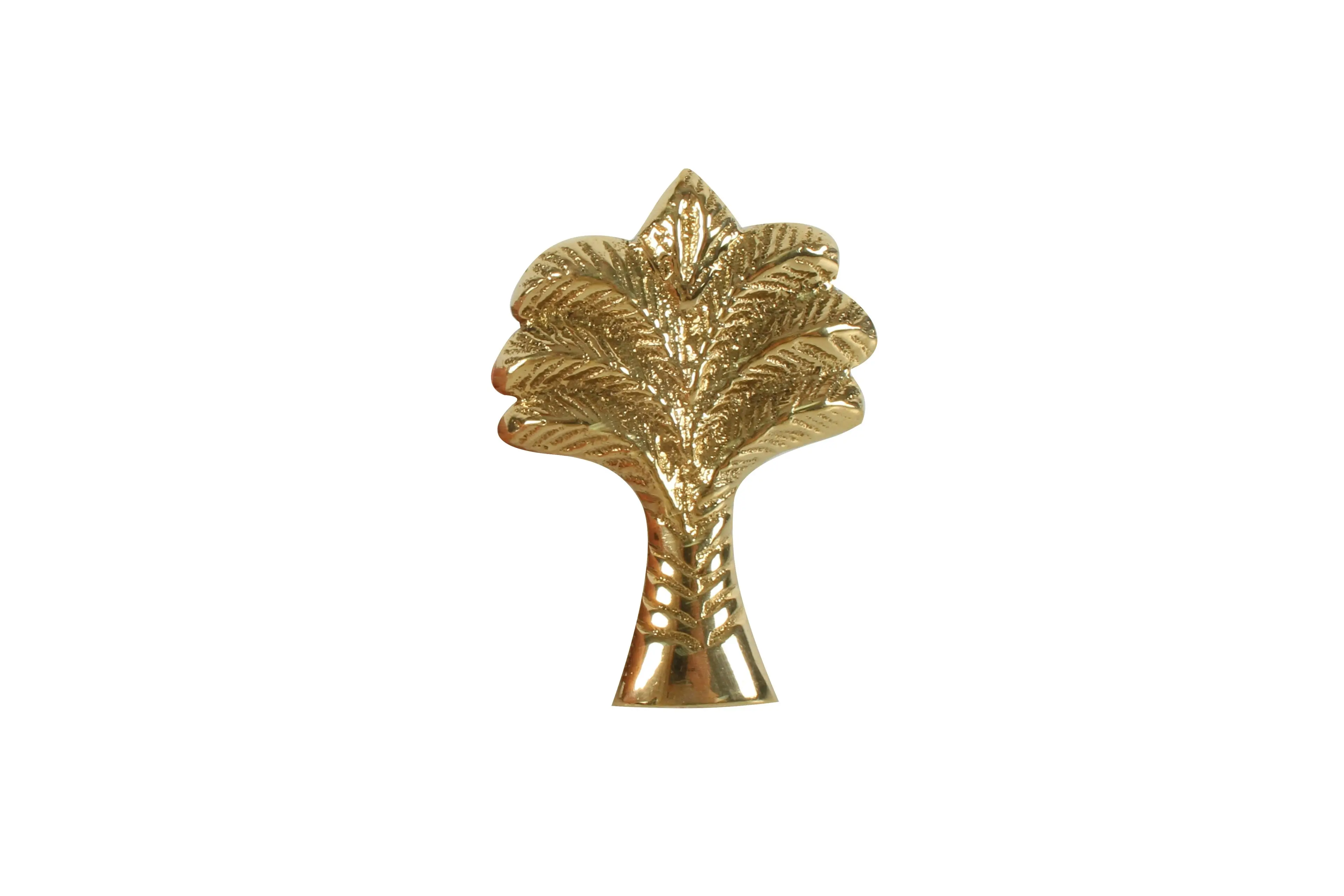 Belize Brass Palm Tree Knob 6 x 4cm