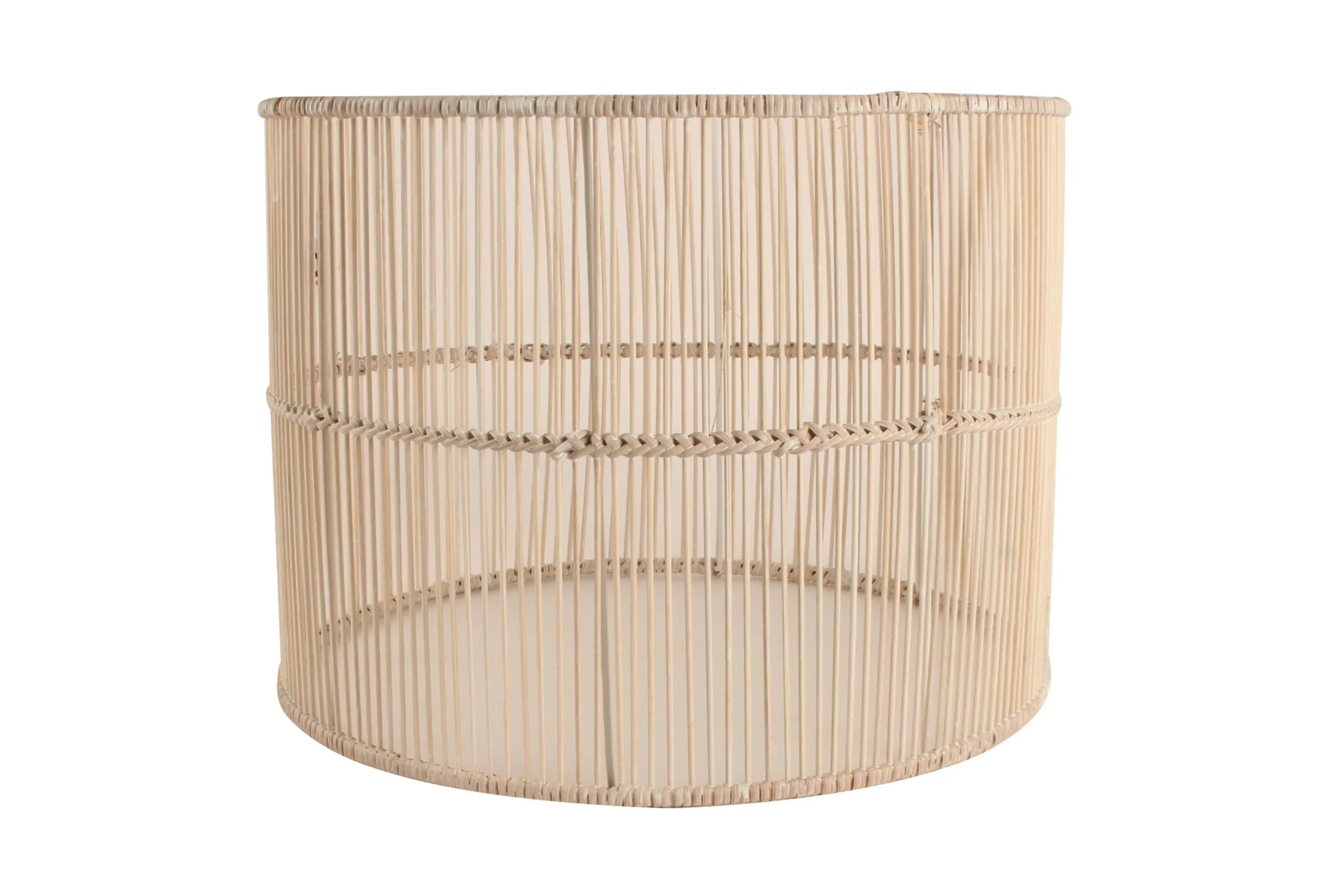 Rhapsody Rattan Pendant Lampshade 40 x 30cm White