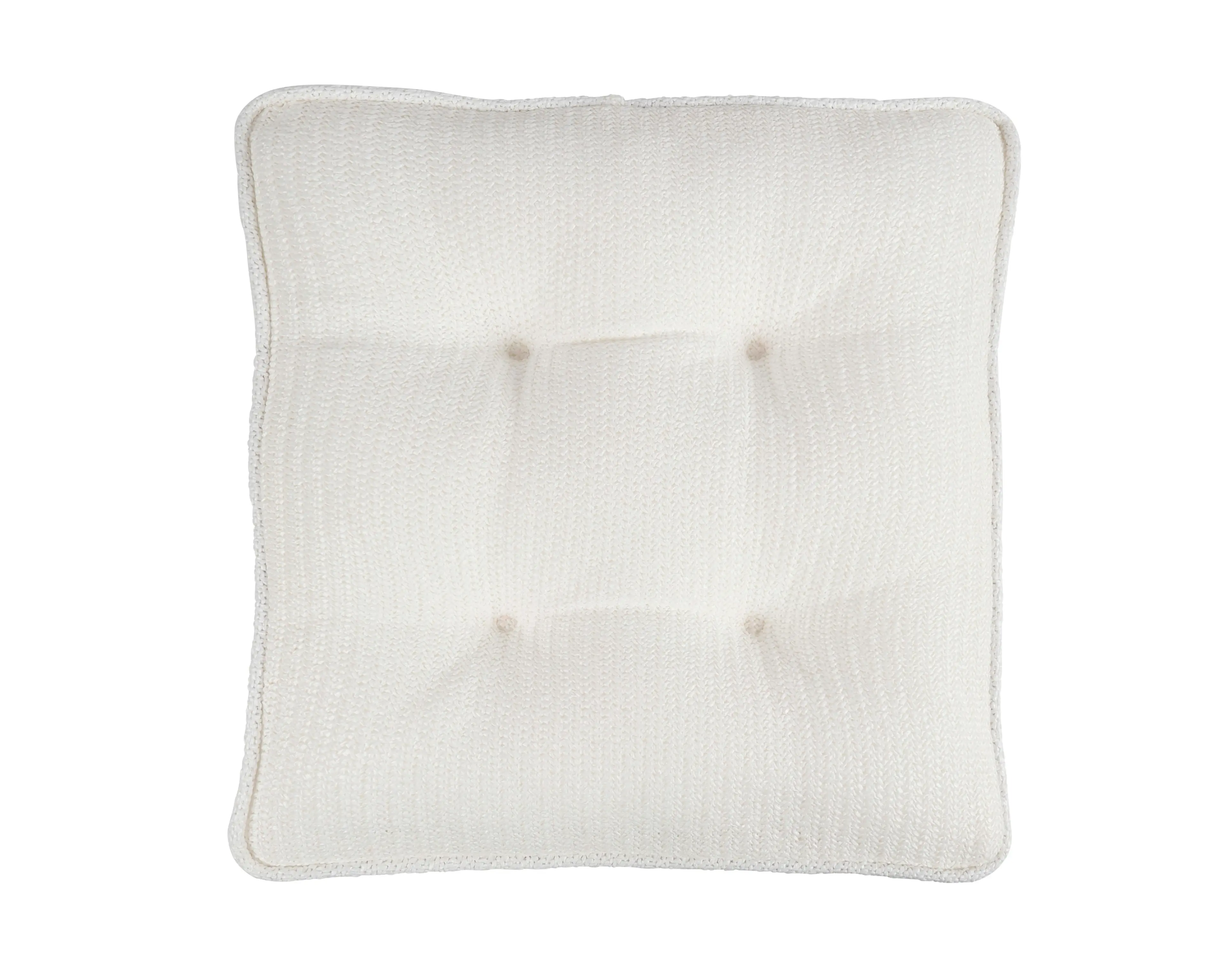 Aspen Outdoor Seat Button Cushion White 42 x 40 x 5cm