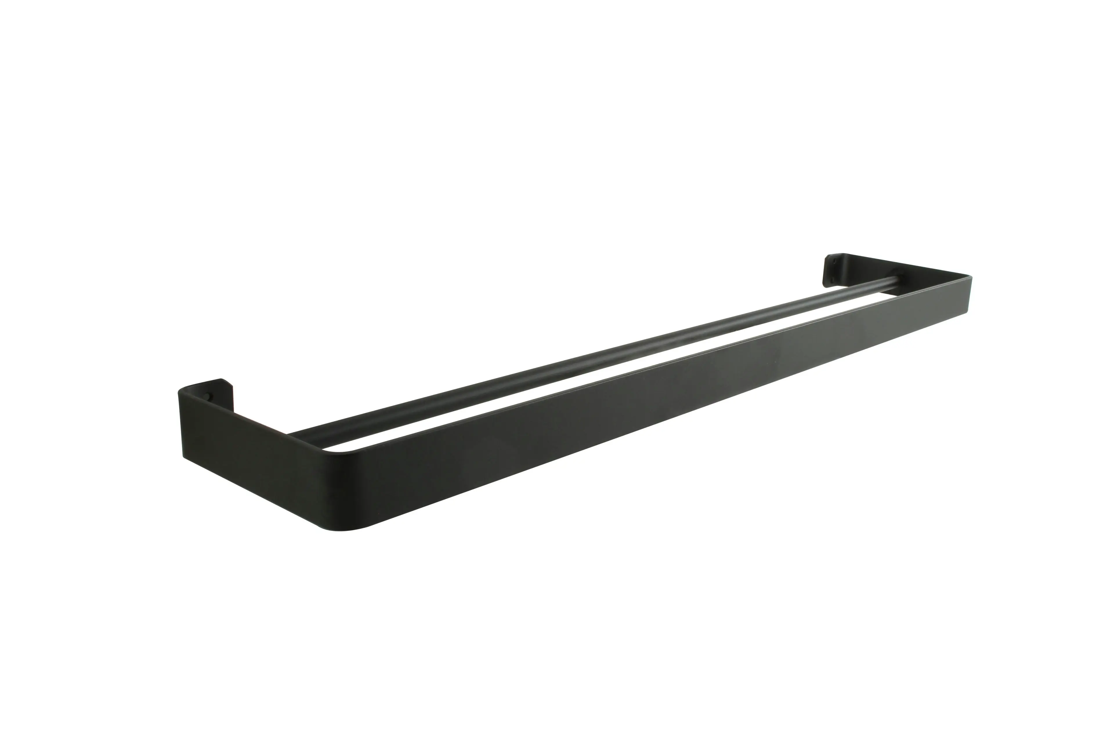 60cm Black Metal Towel Rack