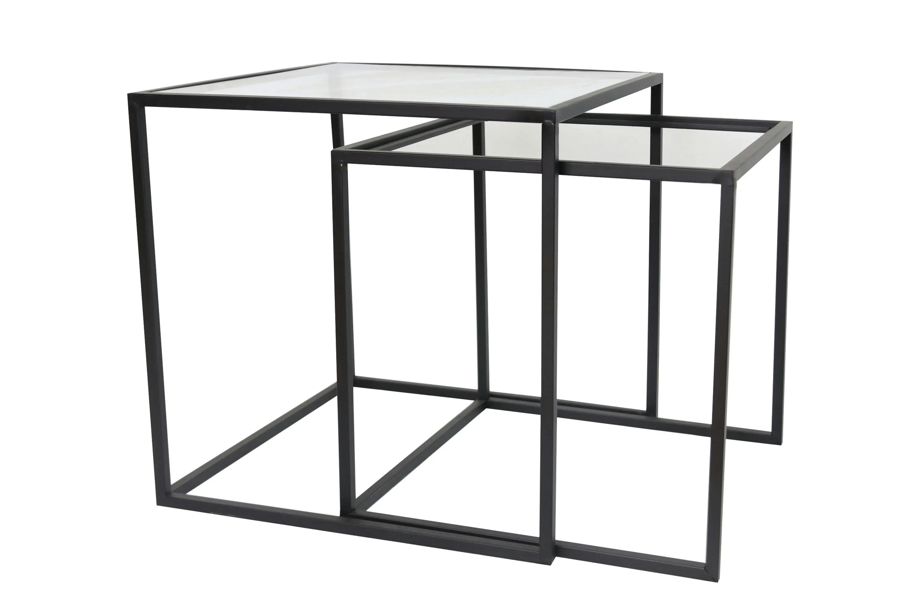 Black, Set Of 2, Side Tables