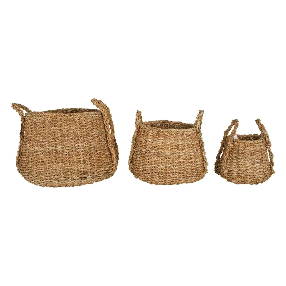 3pc Maine & Crawford Denmark 21/31/45cm Seagrass Basket Storage Set Natural