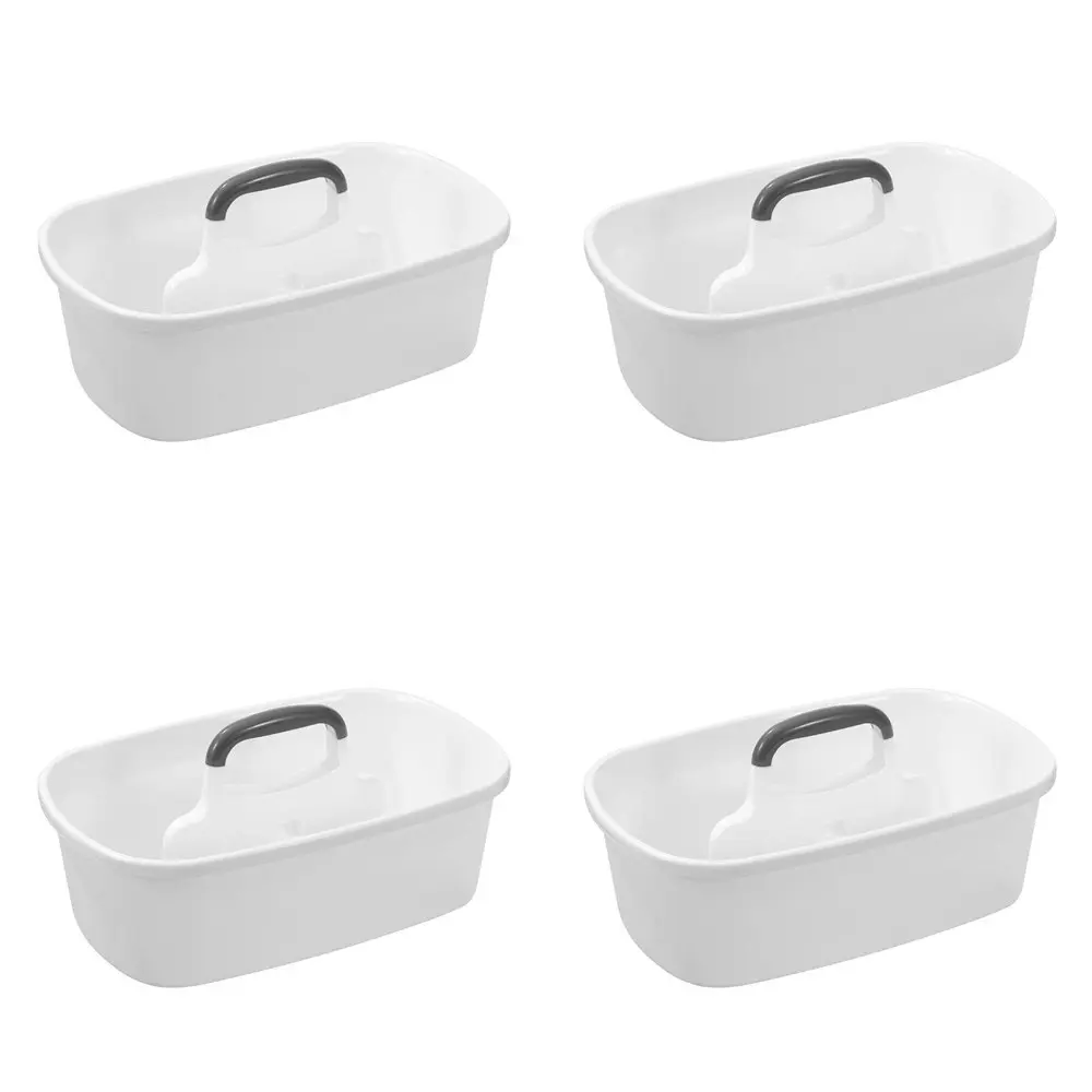 4x Boxsweden 2-Section 40x25cm Cleaning Caddy Organiser Storage w/ Handle Assort