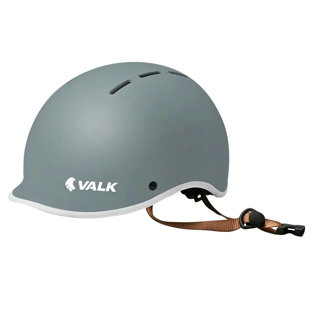 Valk Retro Bike Helmet, 56-61cm S, M, L Universal Dial Fit System, Graphite Blue