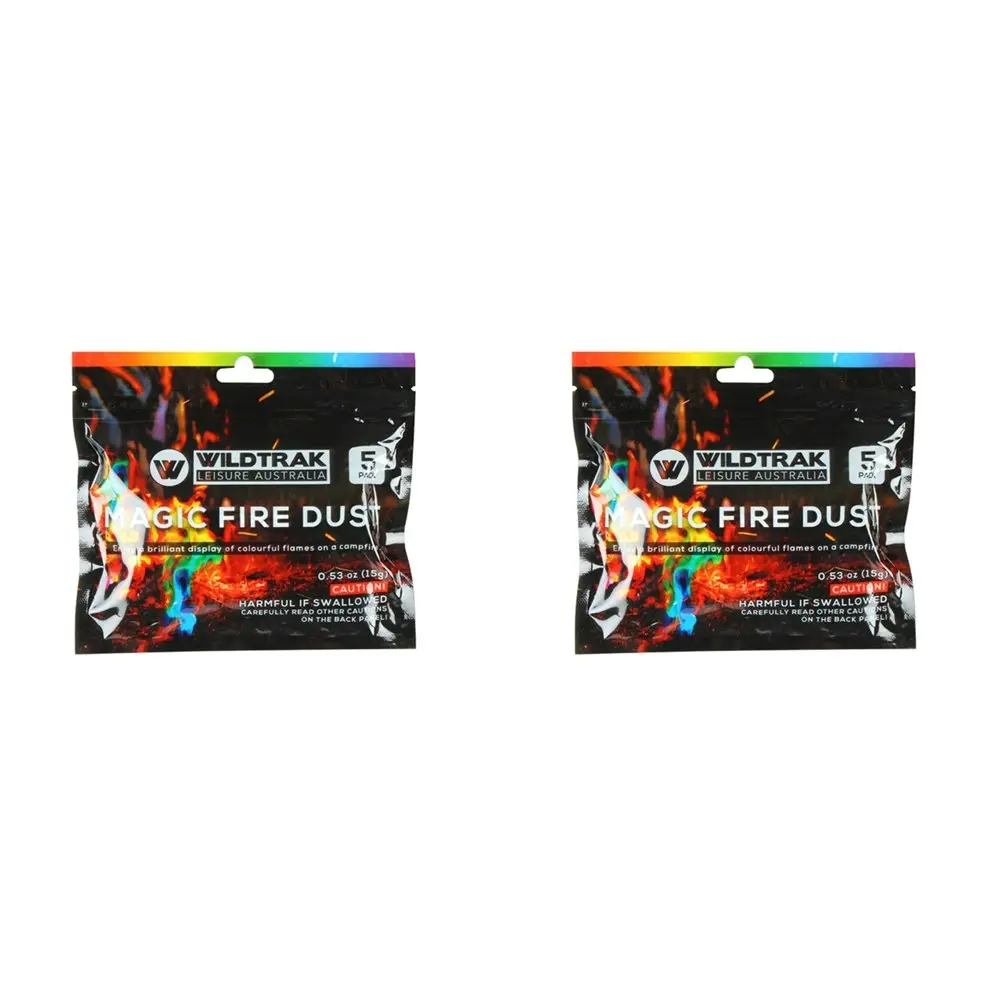 2x 5PK Wildtrak 15g Magic Colour Changing Camping Fire Flame Colourful Campfire