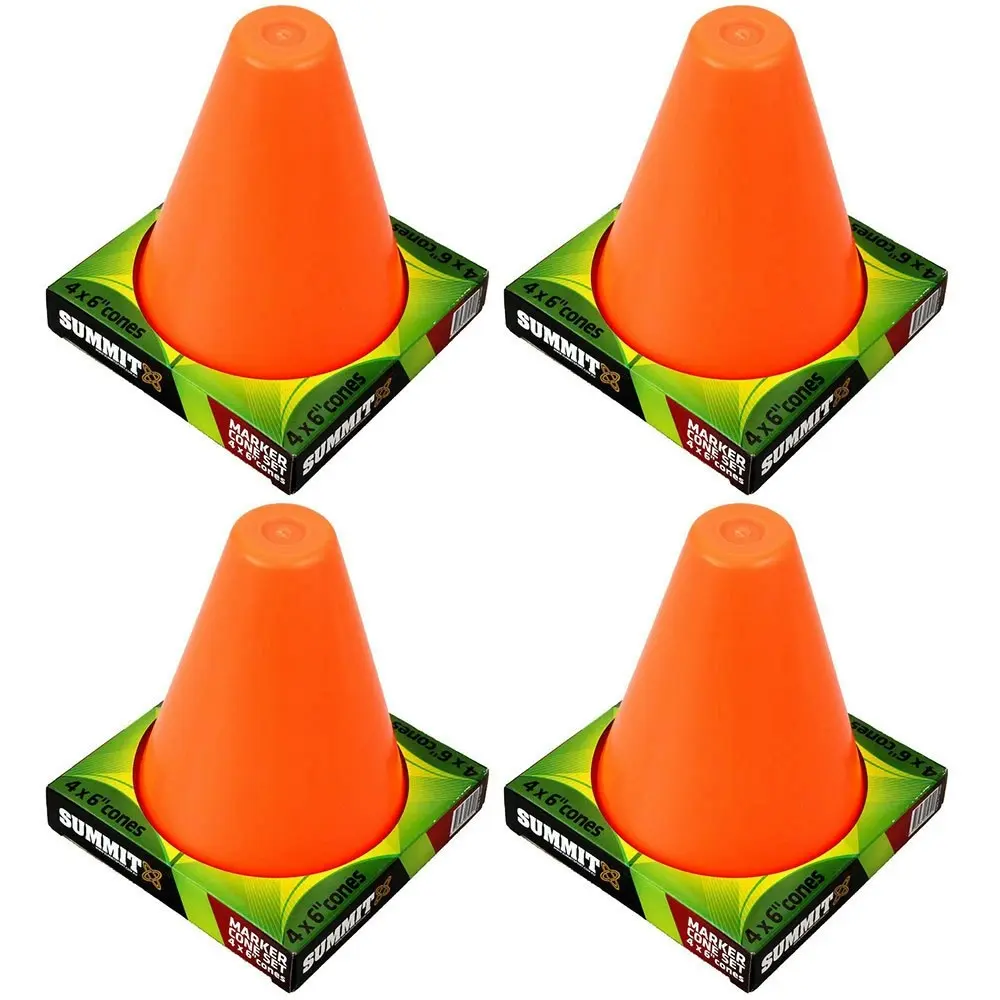 Summit Global 16pk Marker Cones Soccer Football Orange Sport Fitness Training