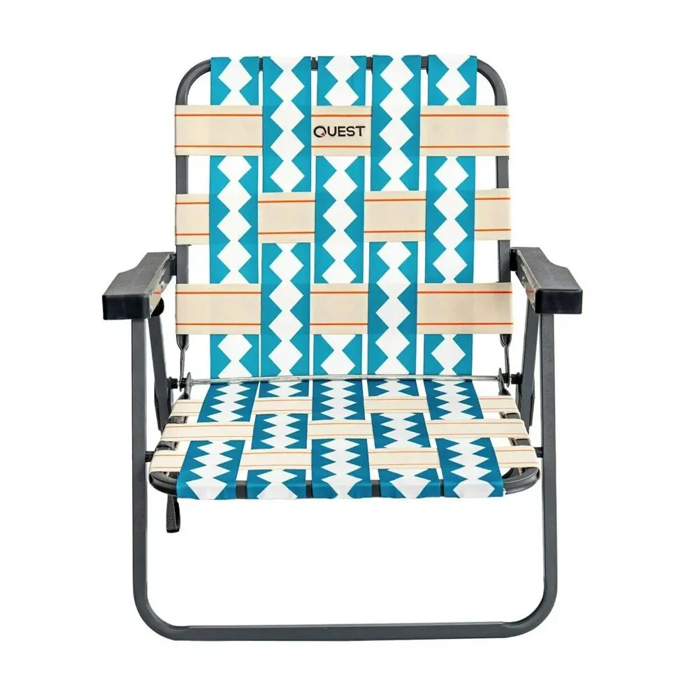 Quest Cocomo 62cm Foldable Beach Low Chair w/ Armrests Outdoor Camping/Picnic