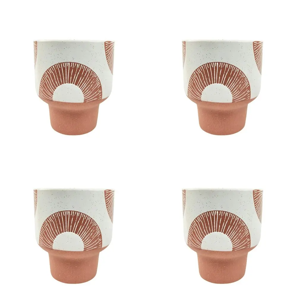 4x Urban Sophie 14cm Ceramic Planter Flower/Plant Pot Home Desk Decor Sml Berry