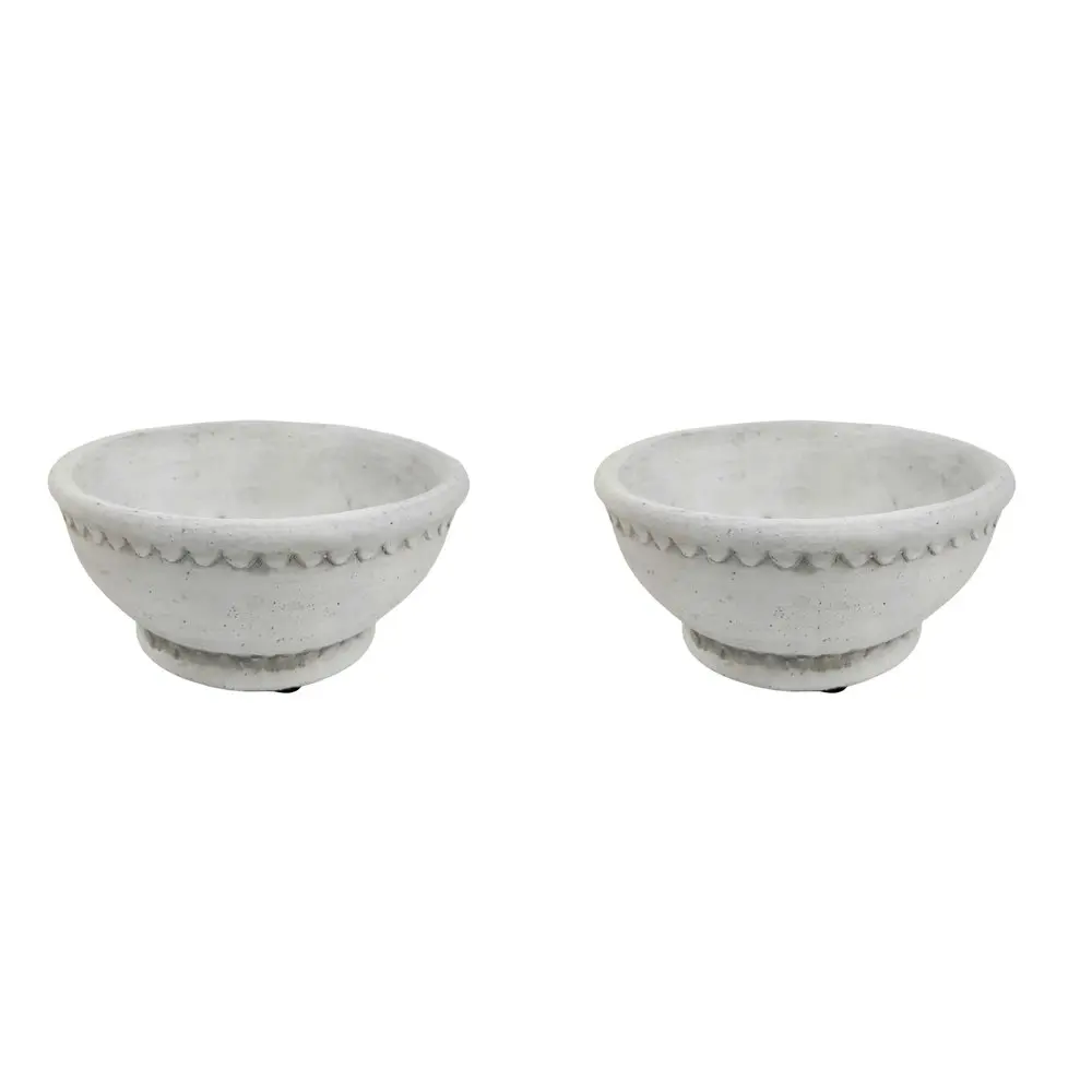 2x Urban Jules 7x16cm Ceramic Planter Flower/Plant Pot Home Decor Small White