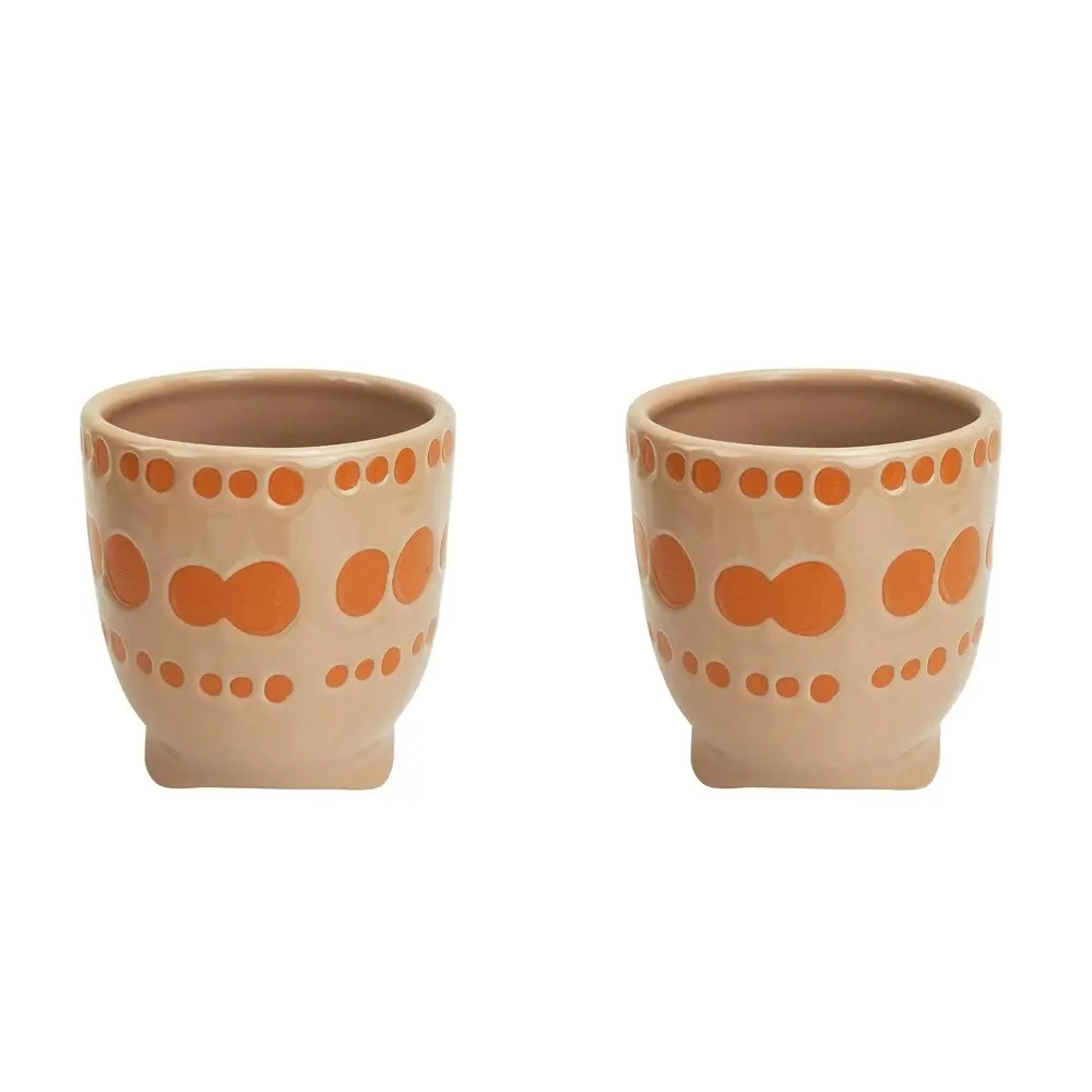 2x Urban Remy 11cm Ceramic Planter Flower/Plant Pot Home Tabletop Decor Sherbet