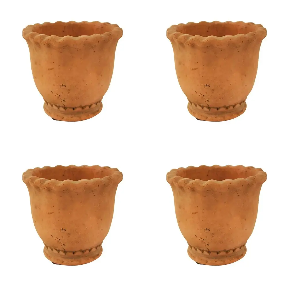 4x Urban Marie 9cm Ceramic Planter Flower/Plant Pot Home Decor Small Terracotta