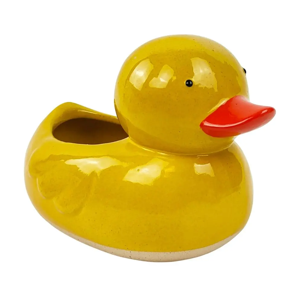 Urban 12cm Ducky Ceramic Planter Home/Garden Decor Plant/Flower Pot MED Yellow