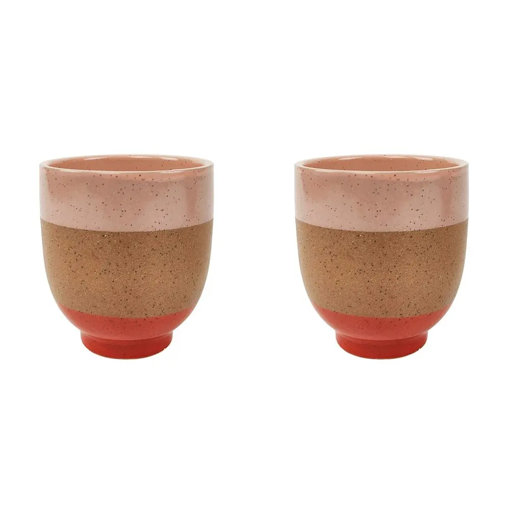 2x Urban 10cm Shyla Ceramic Planter Home/Garden Decor Plant/Flower Pot Sml Umber