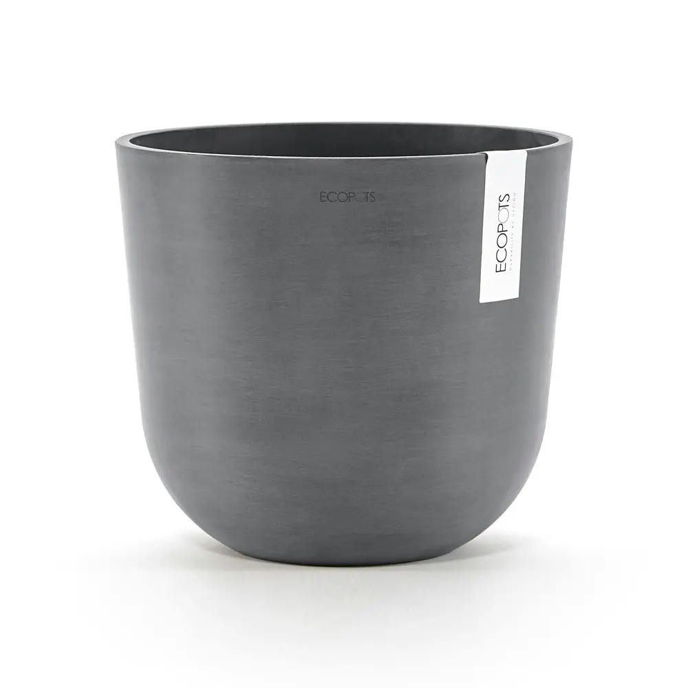 Ecopots Oslo 25cm Home Indoor/Outdoor Decor Durable Garden Plant Pot Grey