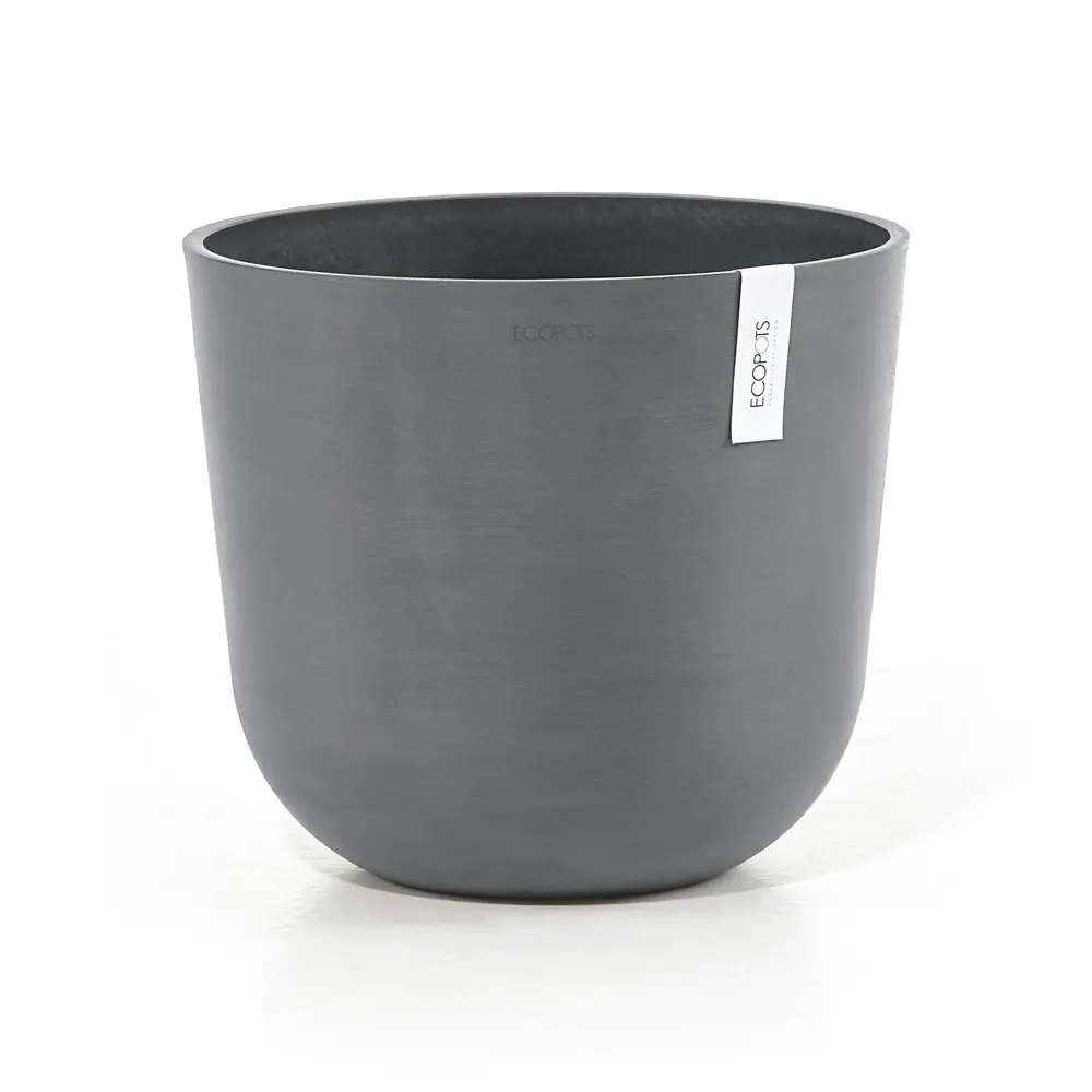 Ecopots Oslo 35cm Home Indoor/Outdoor Decor Durable Garden Plant Pot Grey