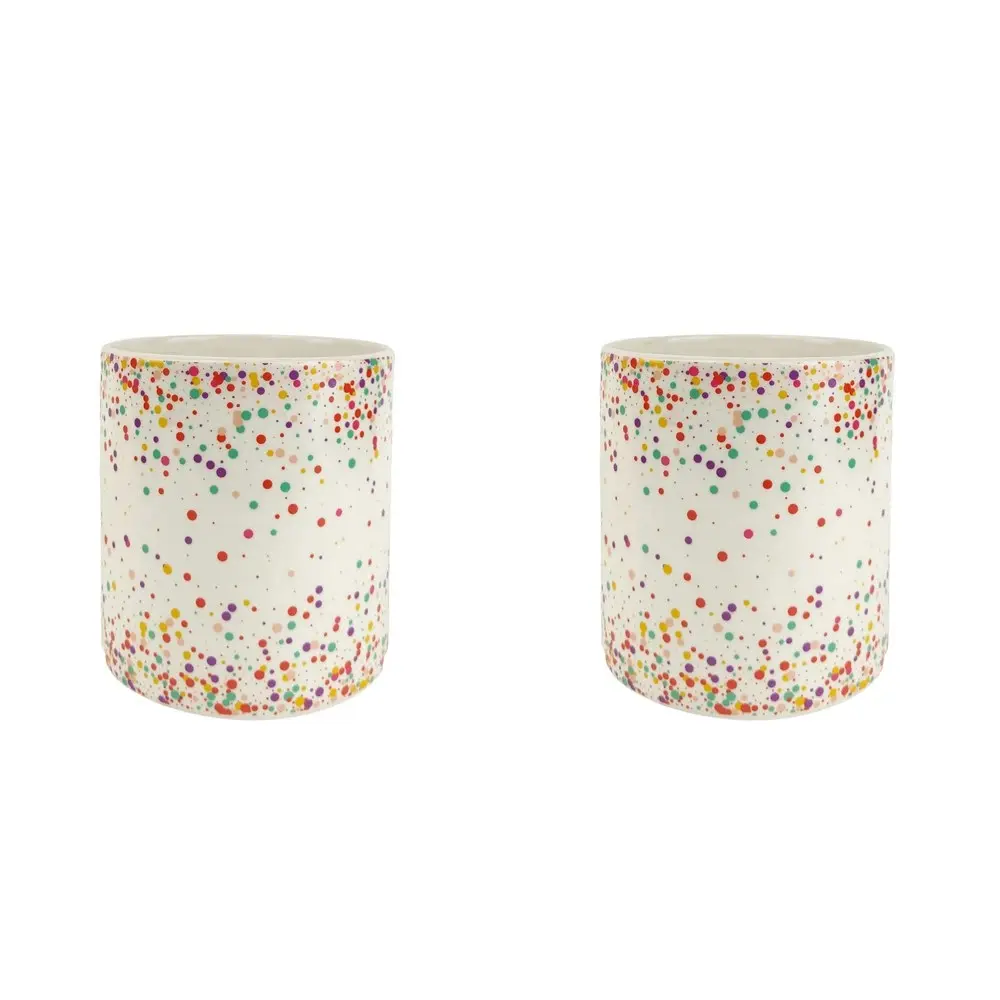 2x Urban Confetti 16cm Ceramic Planter Flower/Plant Pot Home Desk Decor Medium