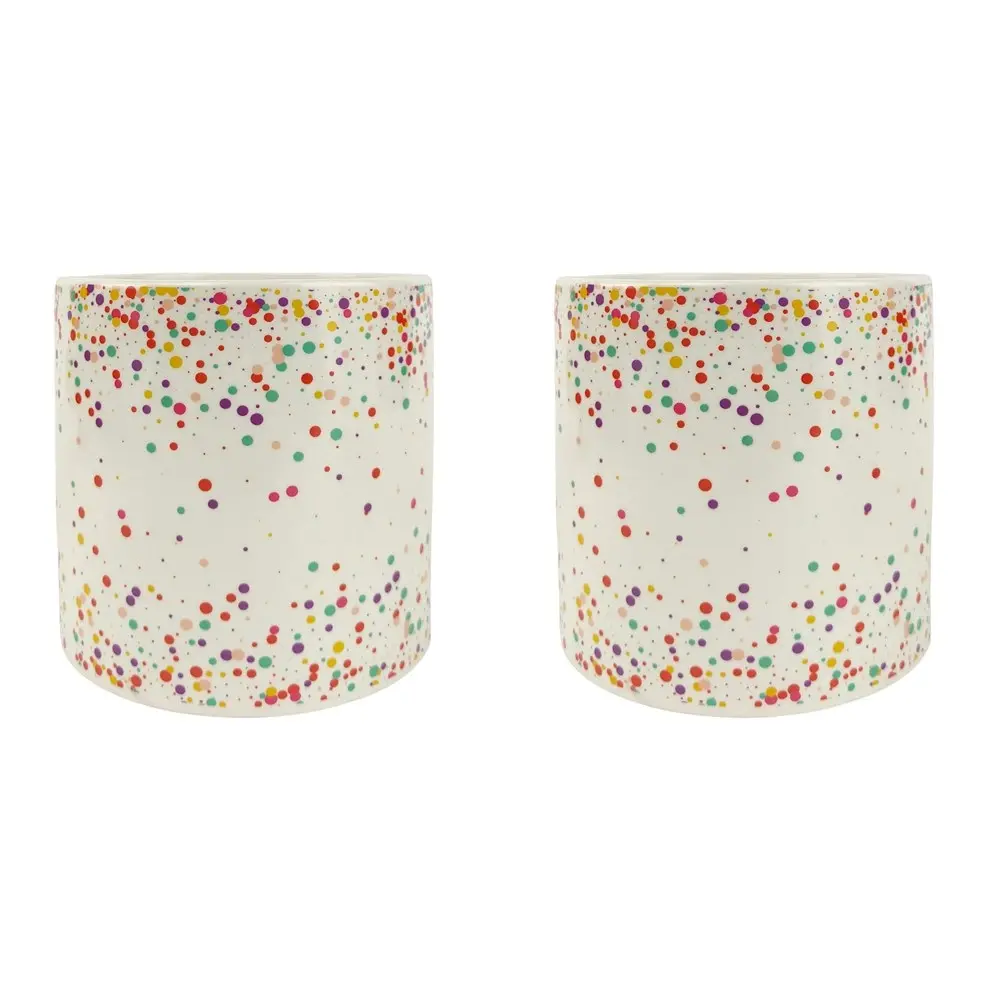 2x Urban Confetti 12cm Ceramic Planter Flower/Plant Pot Home Tabletop Decor Sml