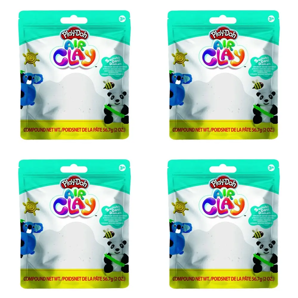 4x Play-Doh 2oz Air Clay Kids/Children Art Craft Fun Play Creative Toy 3y+ White