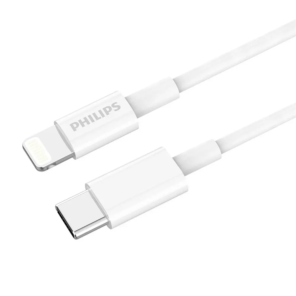 Philips 1.25m USB-C to Lightning Charge Cable Mfi Certified Connector For iPhone