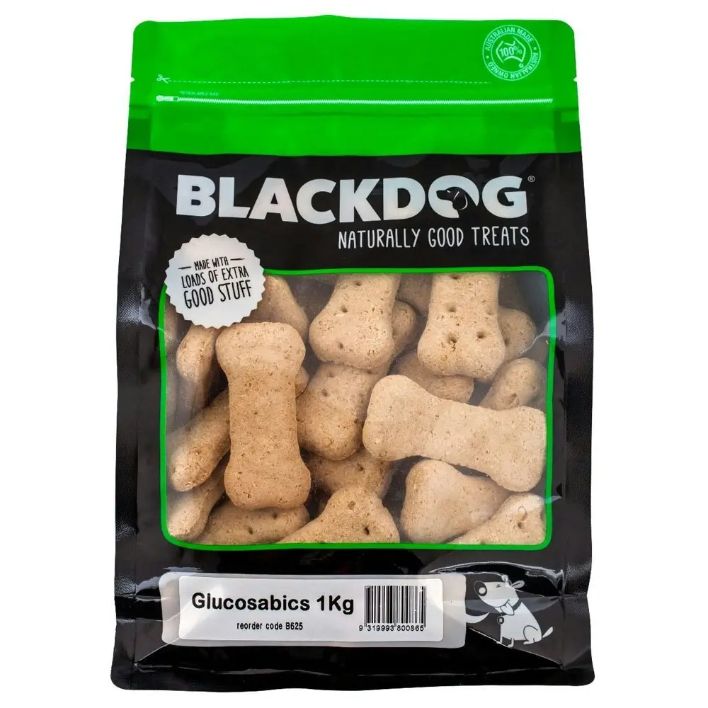 Blackdog 1kg Premium Dog Biscuits Puppy Chew Pet Healthy Food Treats Glucosabic