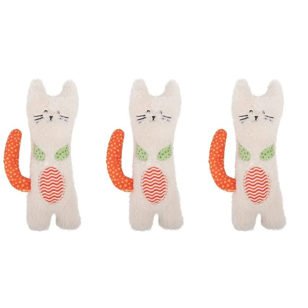 3x Rosewood Little Nippers Catnip Crunch Pet Cat/Kitten Interactive Toy Peach