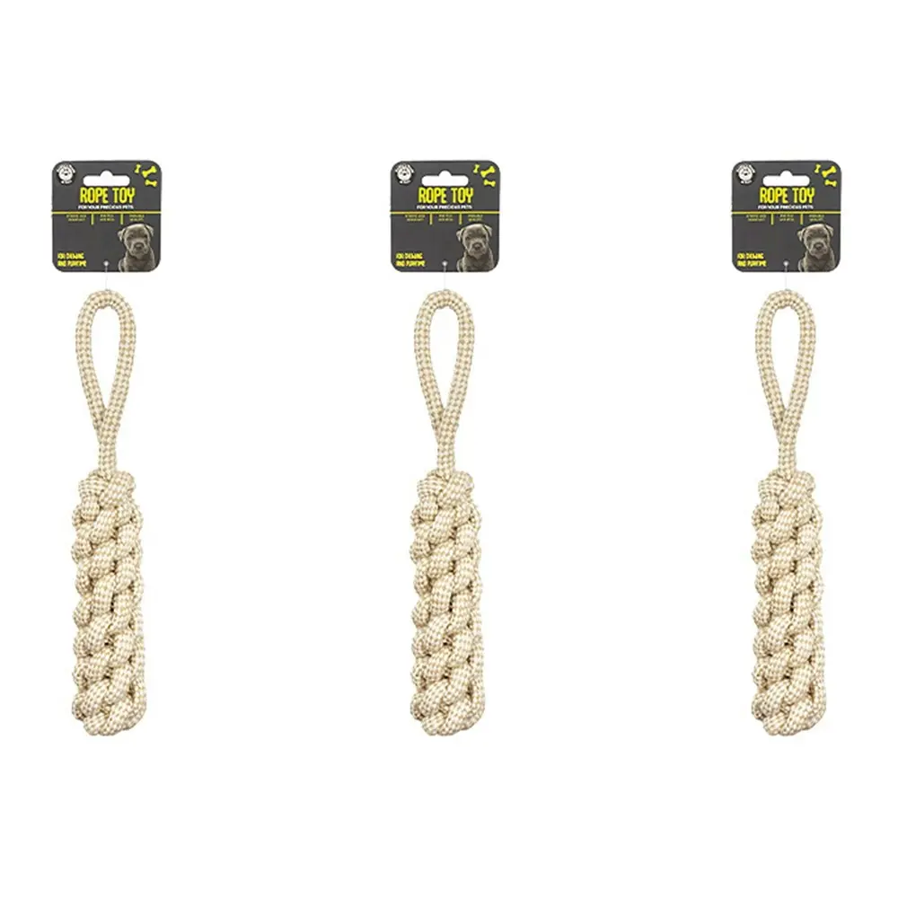 3x Dudley's World Of Pets Dog Natural Durable Heavy Duty Dog Large Rope Toy