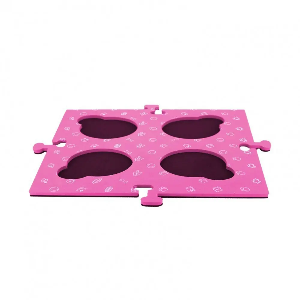 2PK Tech4Pets Mat Board Organiser Storage Holder For Talking Buttons/Floor Pink