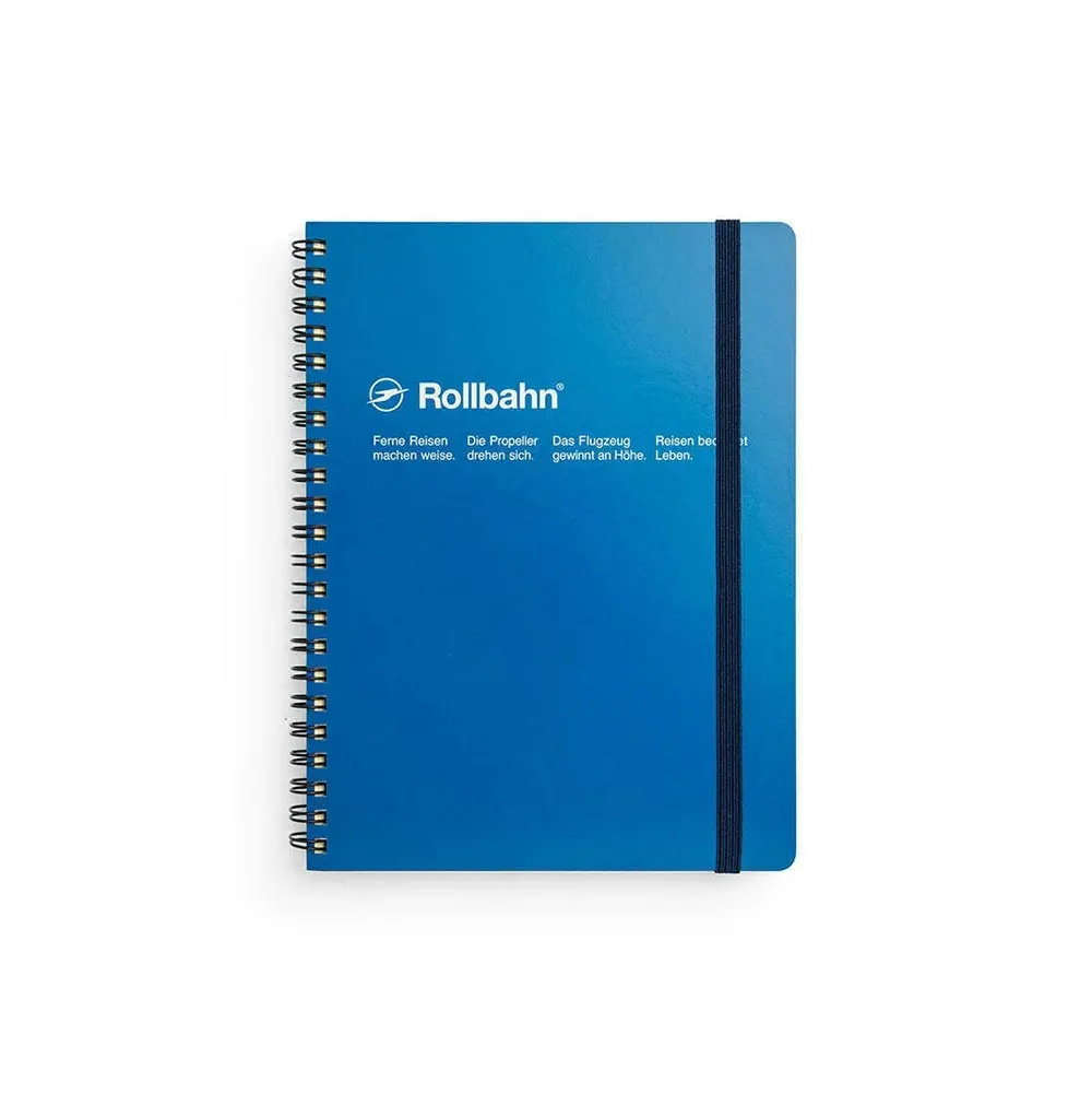 Delfonics Rollbahn Spiral Bound A5 Grid Notebook Journal Stationery Royal Blue