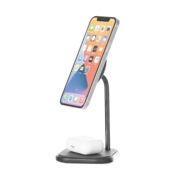 3sixT 2-in-1 Magnetic Wireless Charging Stand w/30W Wall Charger For Smartphones