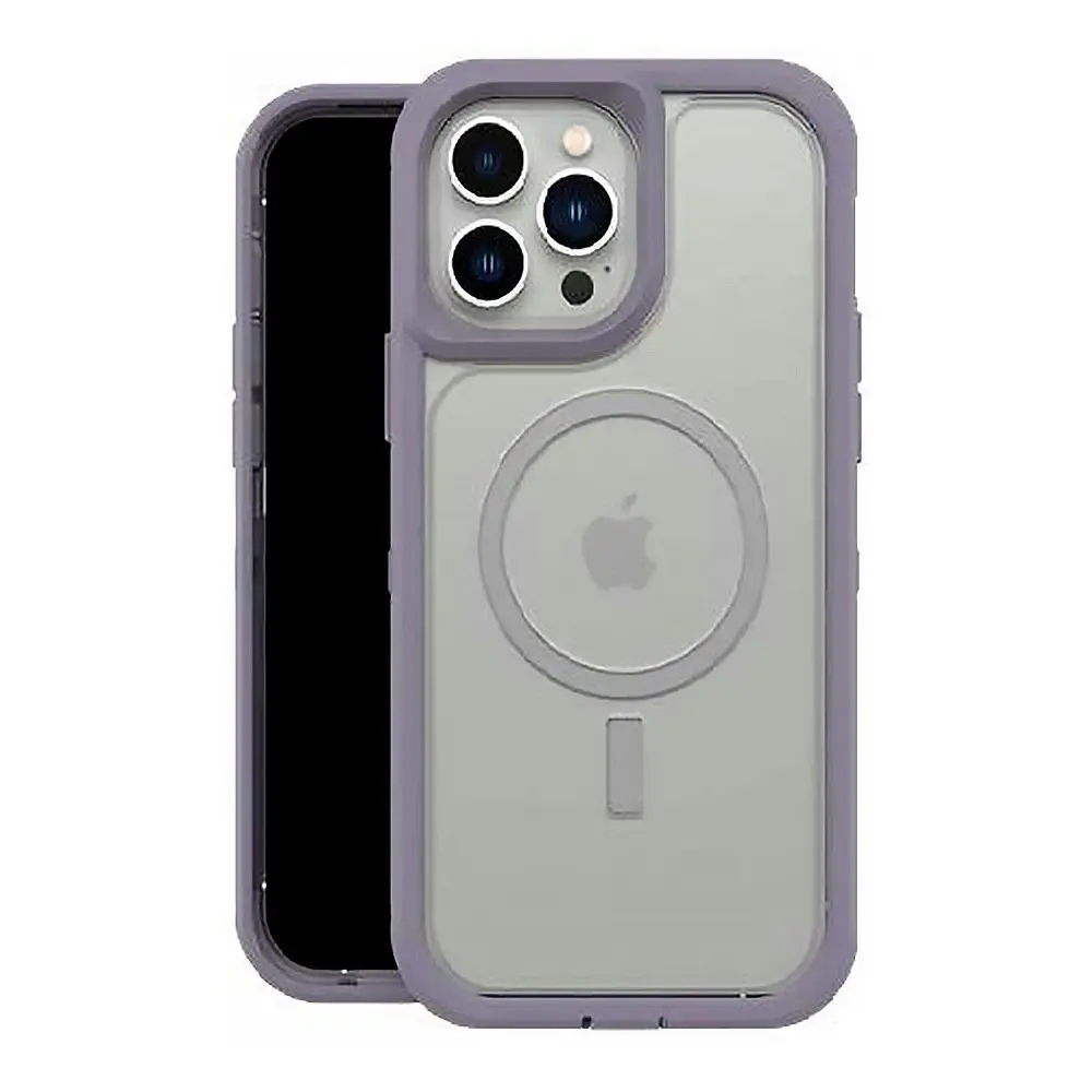 Otterbox Defender XT Clear MagSafe Case Cover For iPhone 14 Pro Lavender Sky