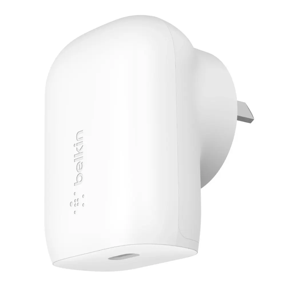 Belkin Boost Charge USB-C 3.0 Wall Charger AU/NZ Plug w/ PPS For iPhone 13 White