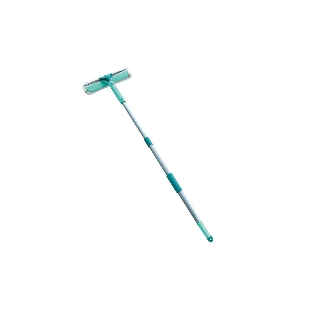 Leifheit Telescopic 2-in-1 Window Wiper & Squeegee Cleaner Long Handle Green