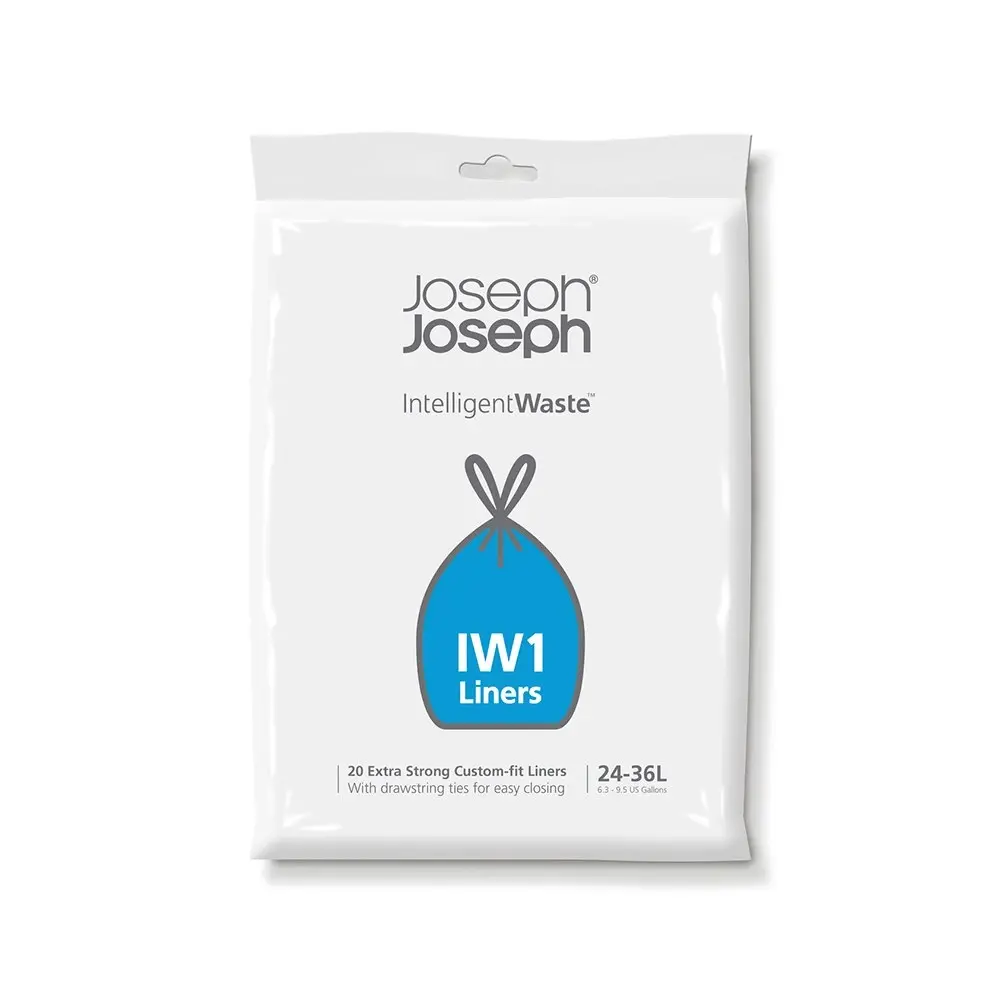 20PK Joseph Joseph IW1 24-36L Custom-fit Bin Liners Rubbish Garbage Waste Bags