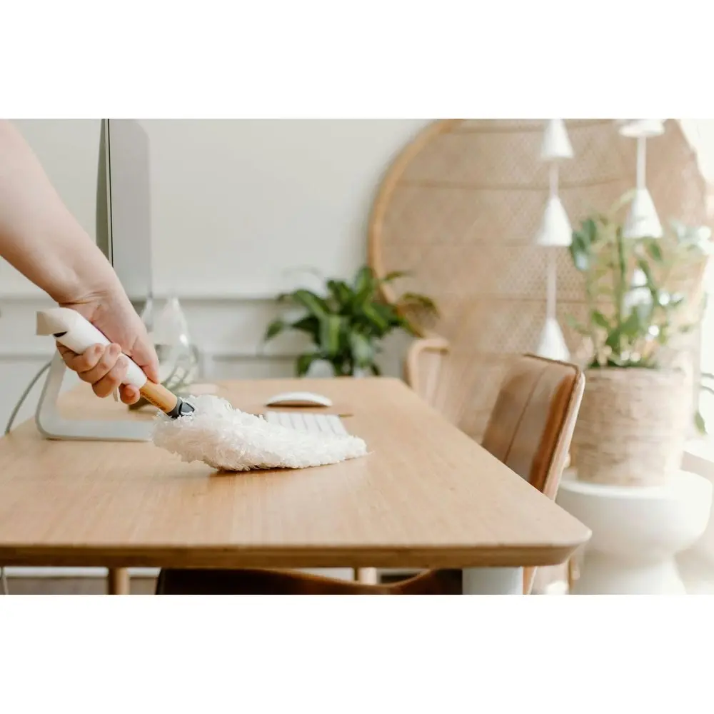 Full Circle Dust Whisperer Replaceable Microfibre Duster Home Cleaning White