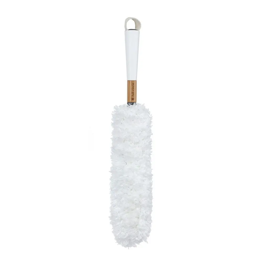 Full Circle Dust Whisperer Replaceable Microfibre Duster Home Cleaning White