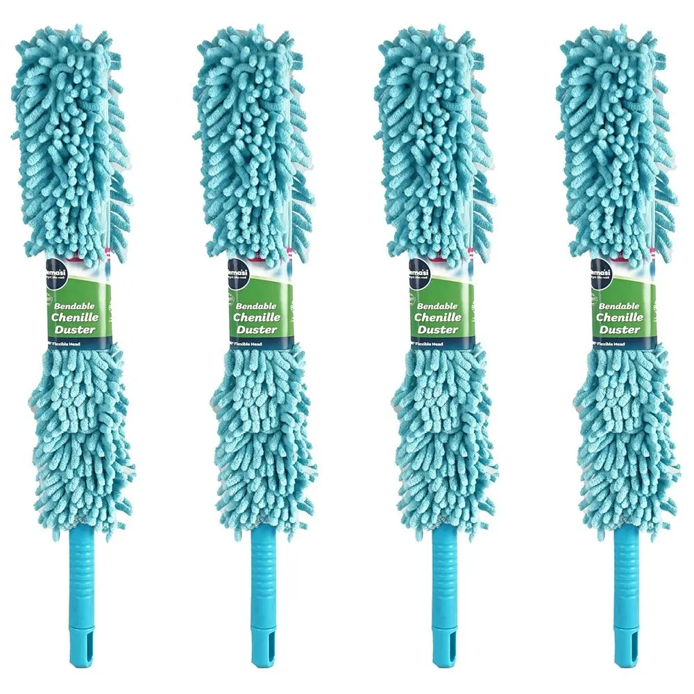 4x kemasi Multipurpose Bendable Chenille Duster Bathroom Kitchen Cleaning