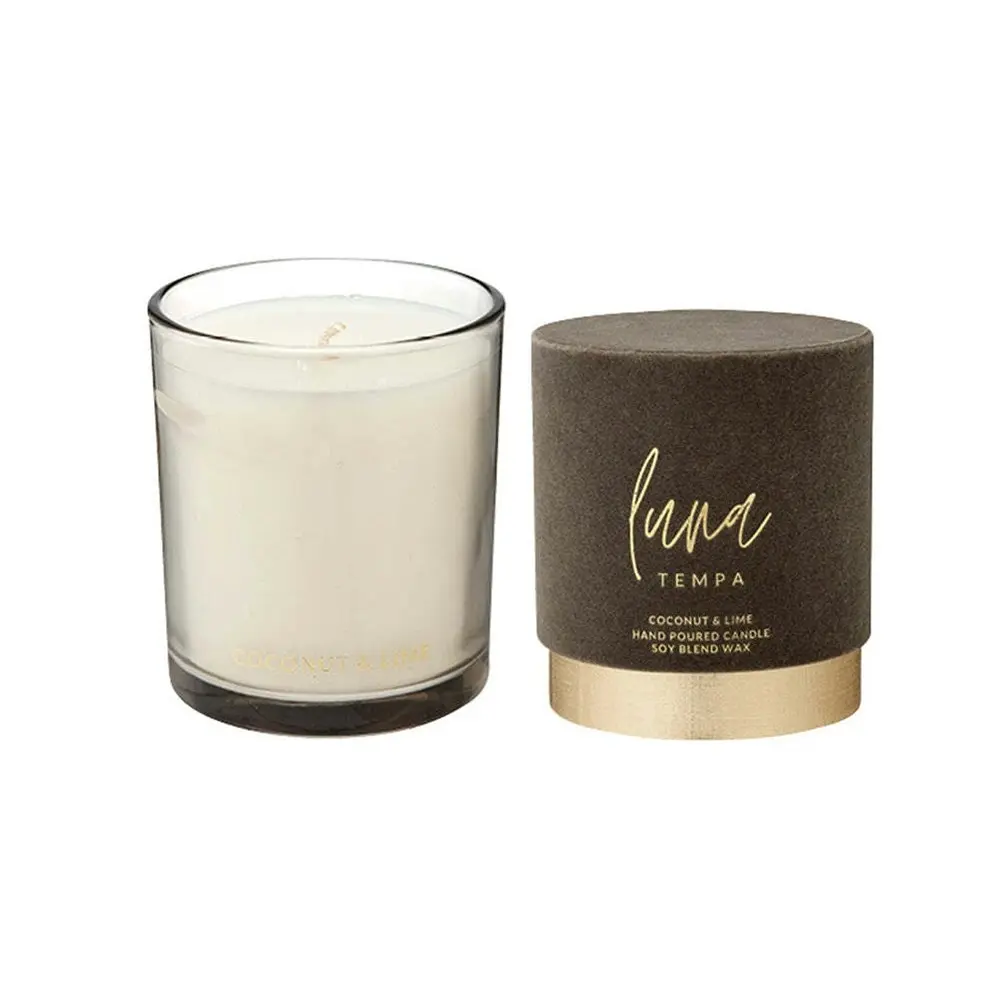 1pc Tempa 290g Luna Coconut & Lime Home Fragrance Decor Scented Candle Soy Wax L