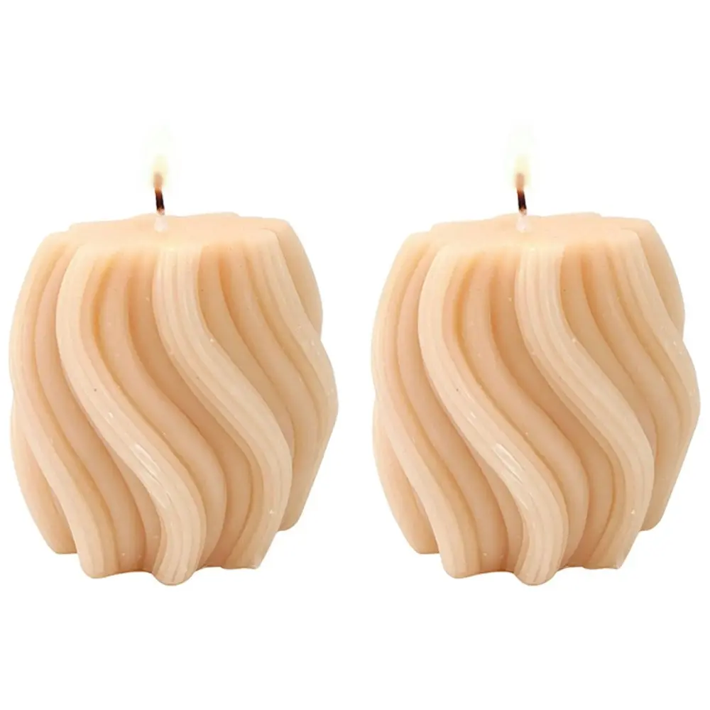 2x Urban Swirl 8cm Vanilla Scented Candle Home Fragrance Tabletop Decor Honey