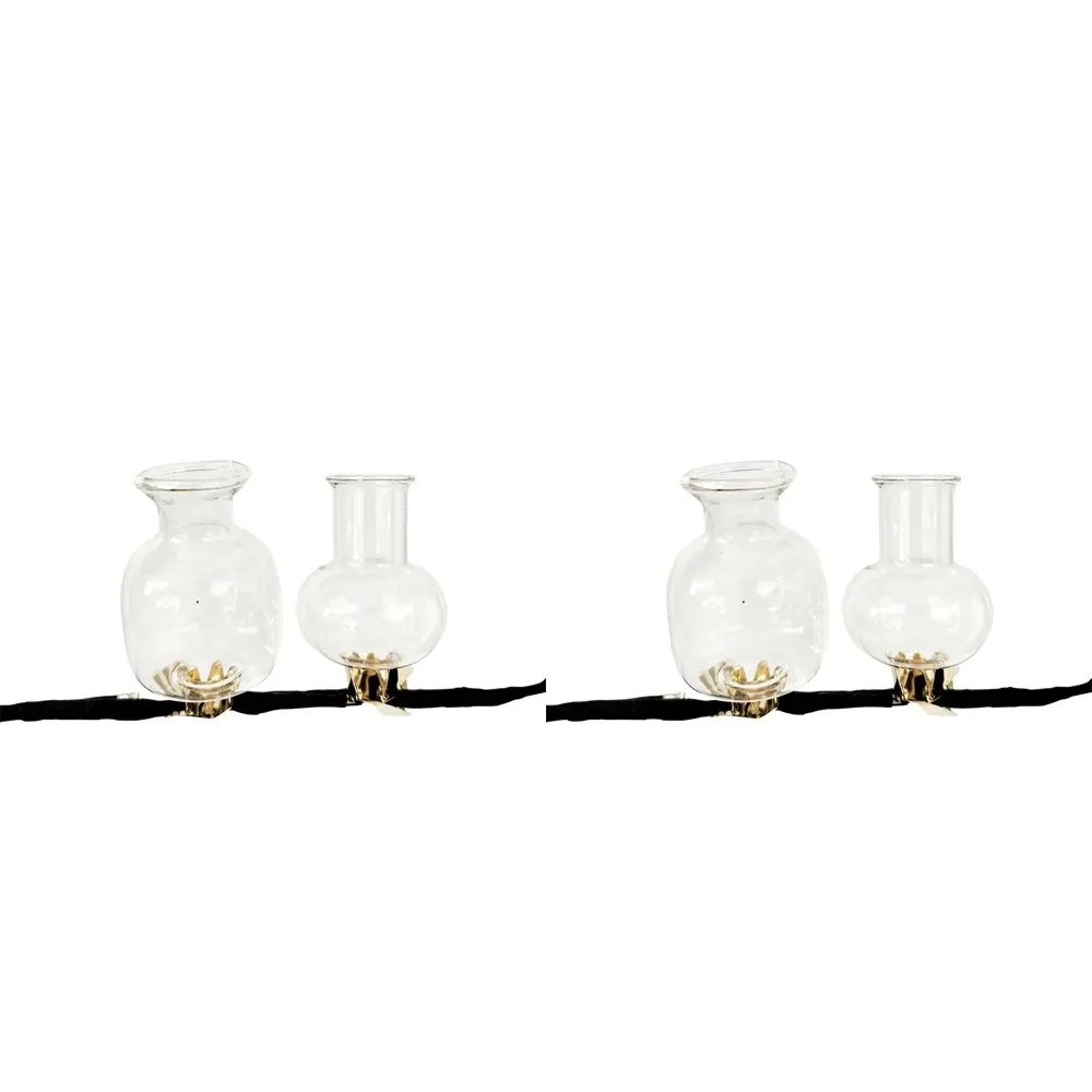 4pc Urban Products Decorative Kinkora Tube Clip Flower Vases Home Decor Clear