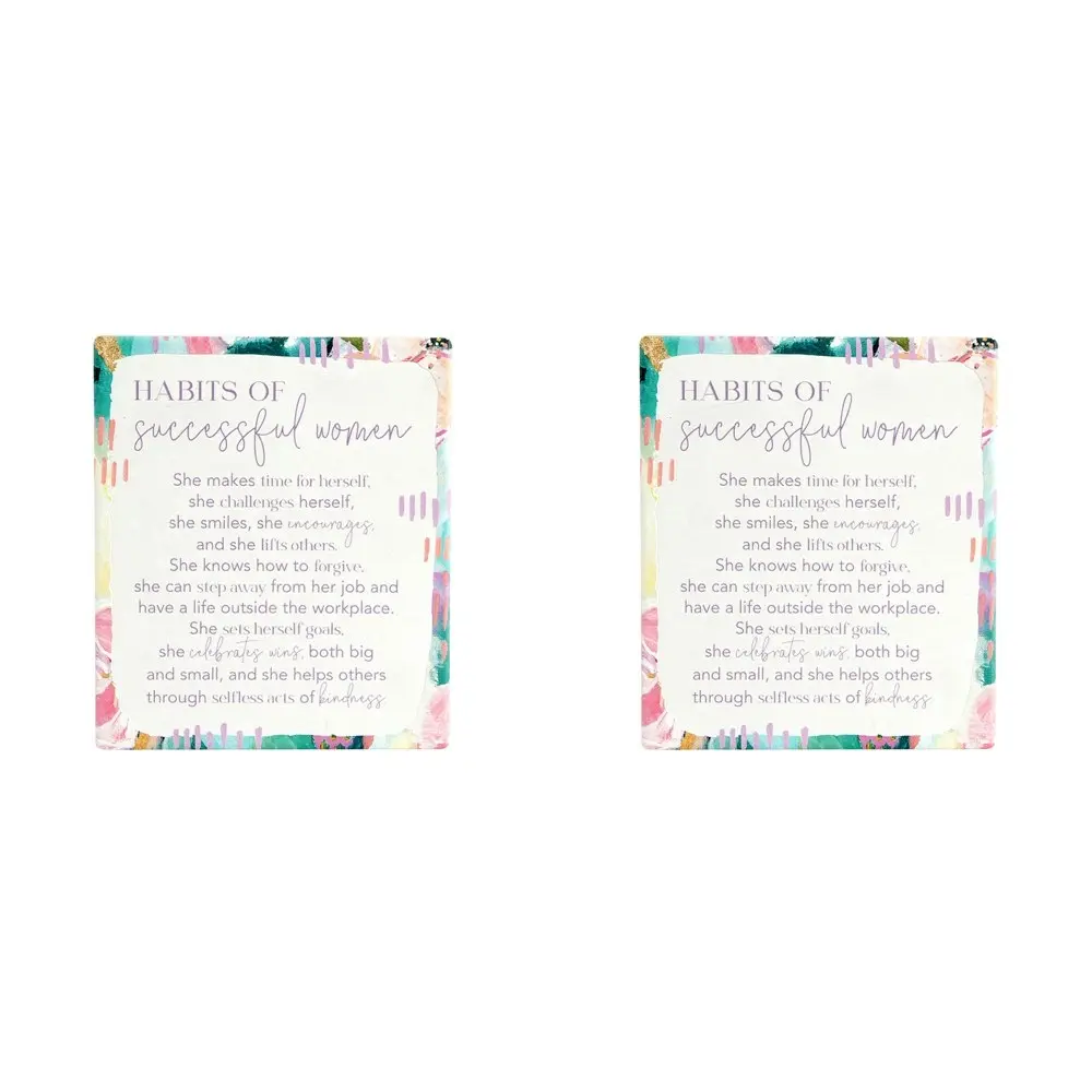 2x Splosh Talulah Successful Women Verse/Poem Hanging/Standing Home Decor 14cm