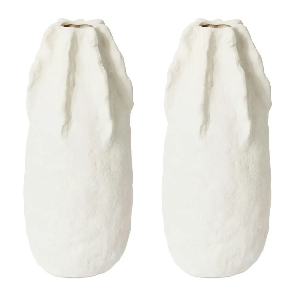 2x E Style Nokisi Home Decorative Tall Flower Display Vase - 10 x 10 x 24cm