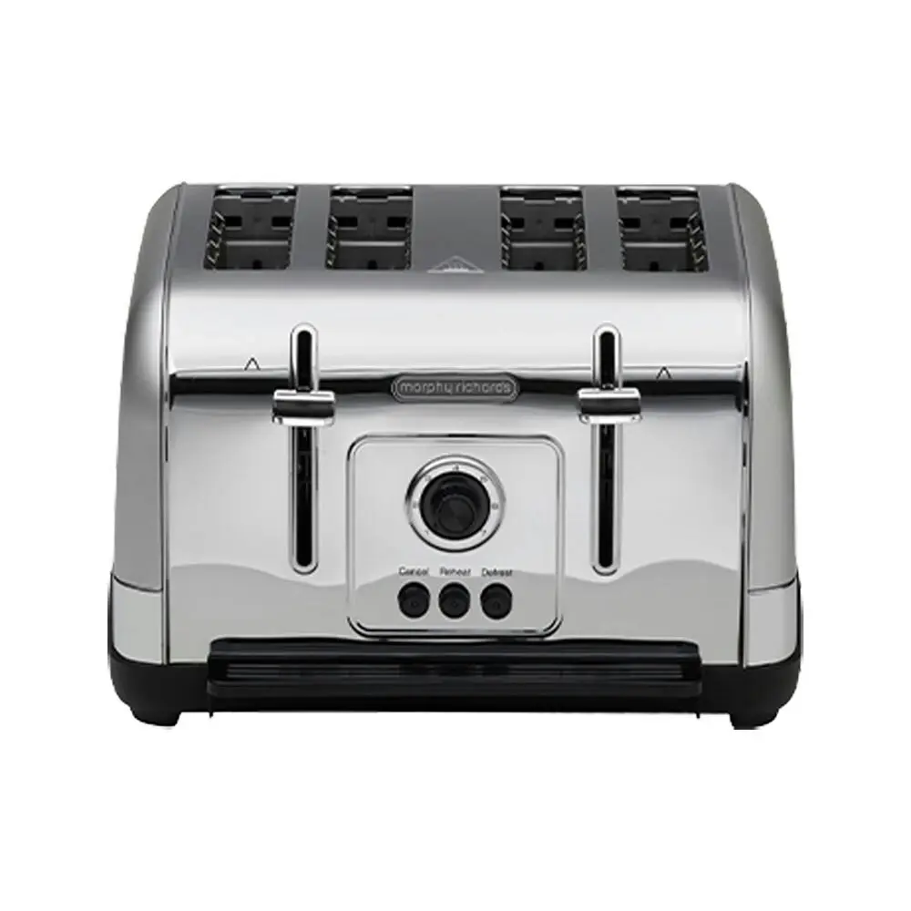 Morphy Richards Electric Retro Style Chrome Venture 4 Slice Toaster 1900W